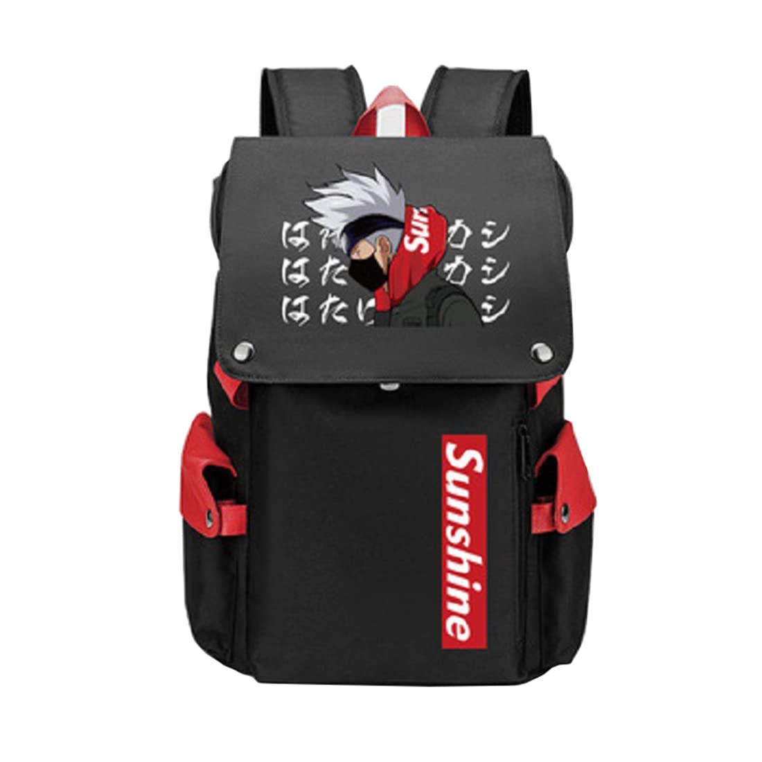 Anime Red Cloud Akatsuki Uzumaki Cosplay Backpack - Large School Bag for Travel, Daypack with Laptop Compartment | Perfect Gift for Naruto Fans & Cosplay Enthusiasts | Great for School, Conventions & Daily Use