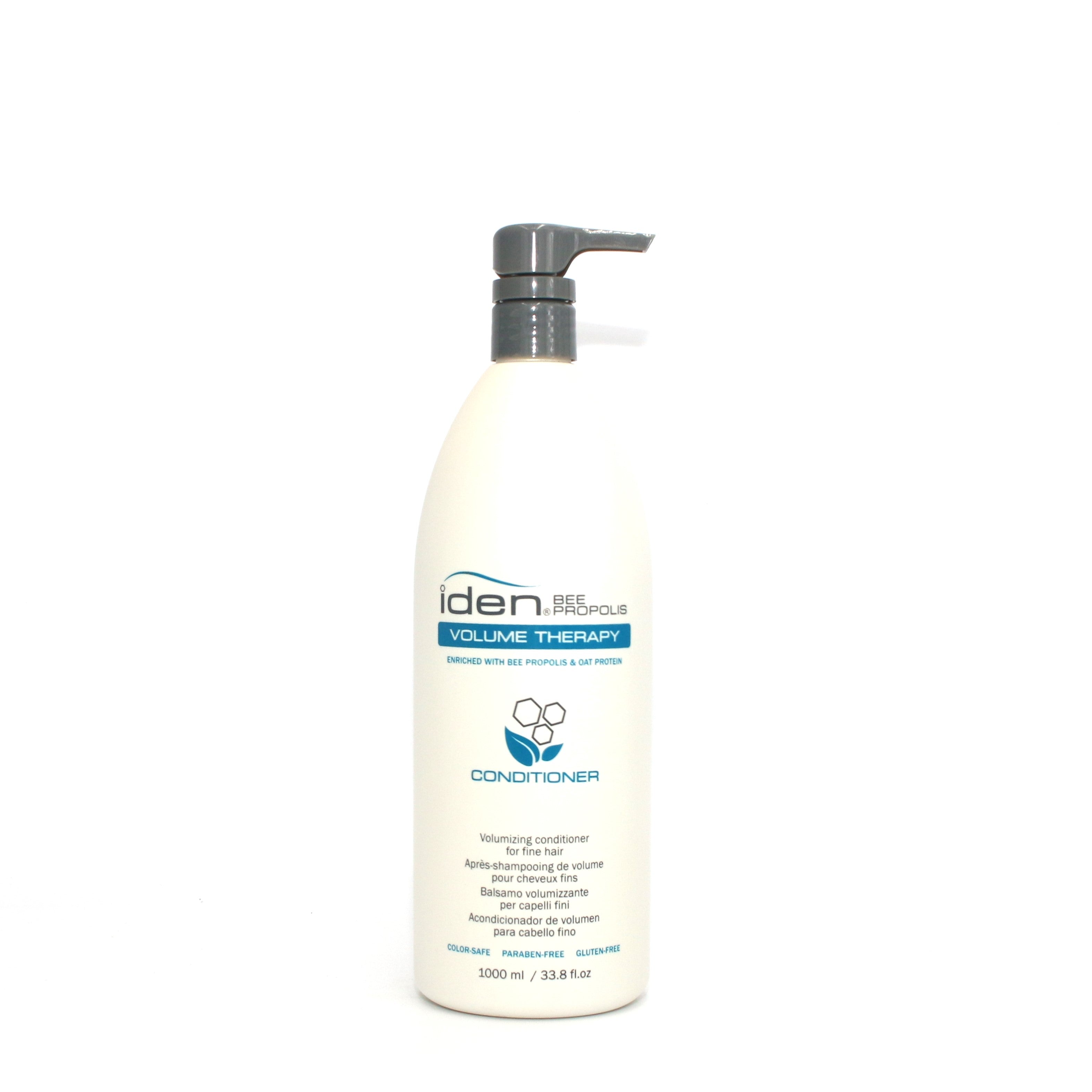 IDEN Bee Propolis Volume Therapy Conditioner 33.8 oz (1 Liter) - Natural Hair Thickening & Volumizing Treatment for Fine, Thin Hair - Perfect for Daily Use & Salon-Quality Results at Home