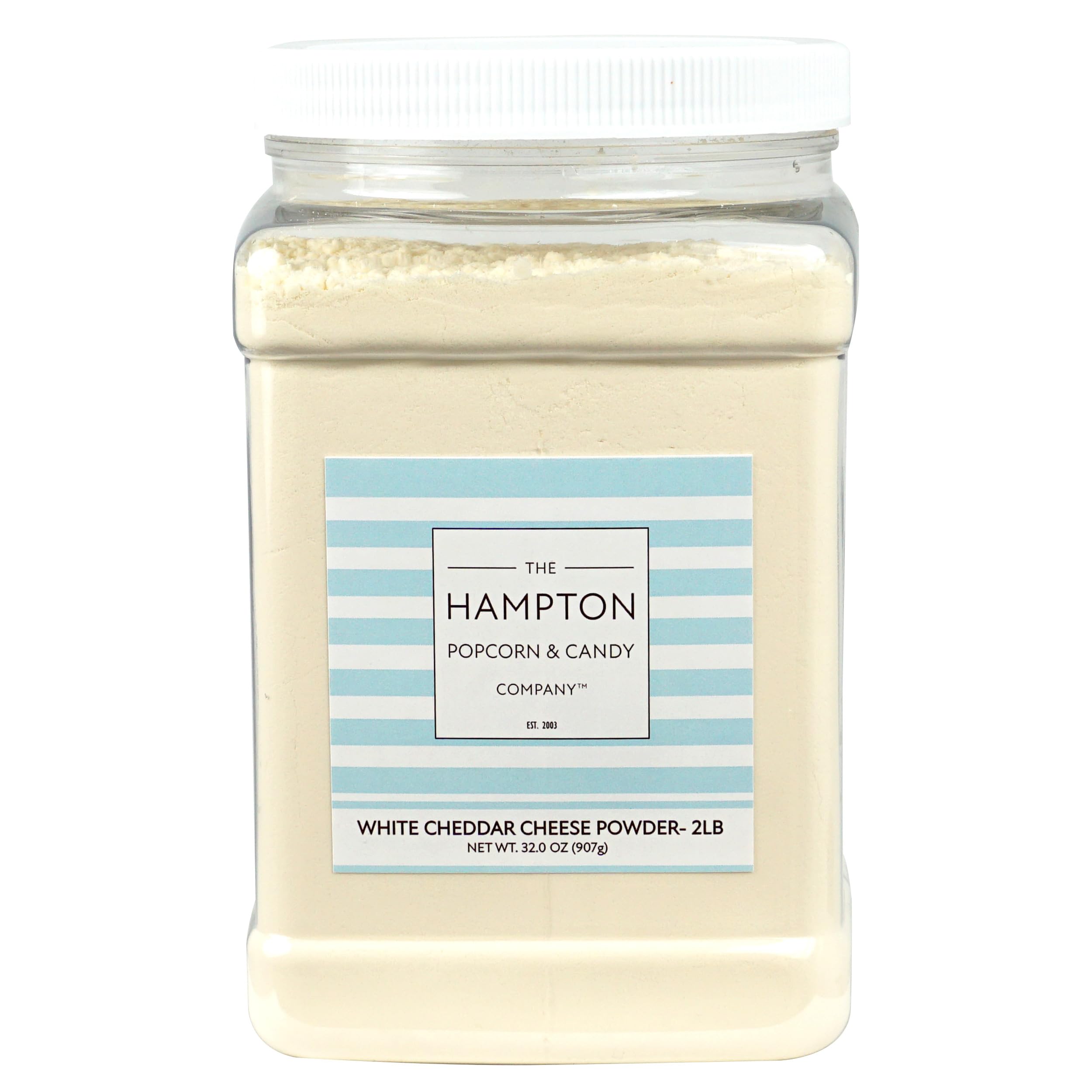 Premium White Cheddar Cheese Powder - 2lb Resealable Jar | Popcorn Seasoning, Pasta Topping & Cheese Sauce Mix | Perfect for Snacks, Cooking & Baking