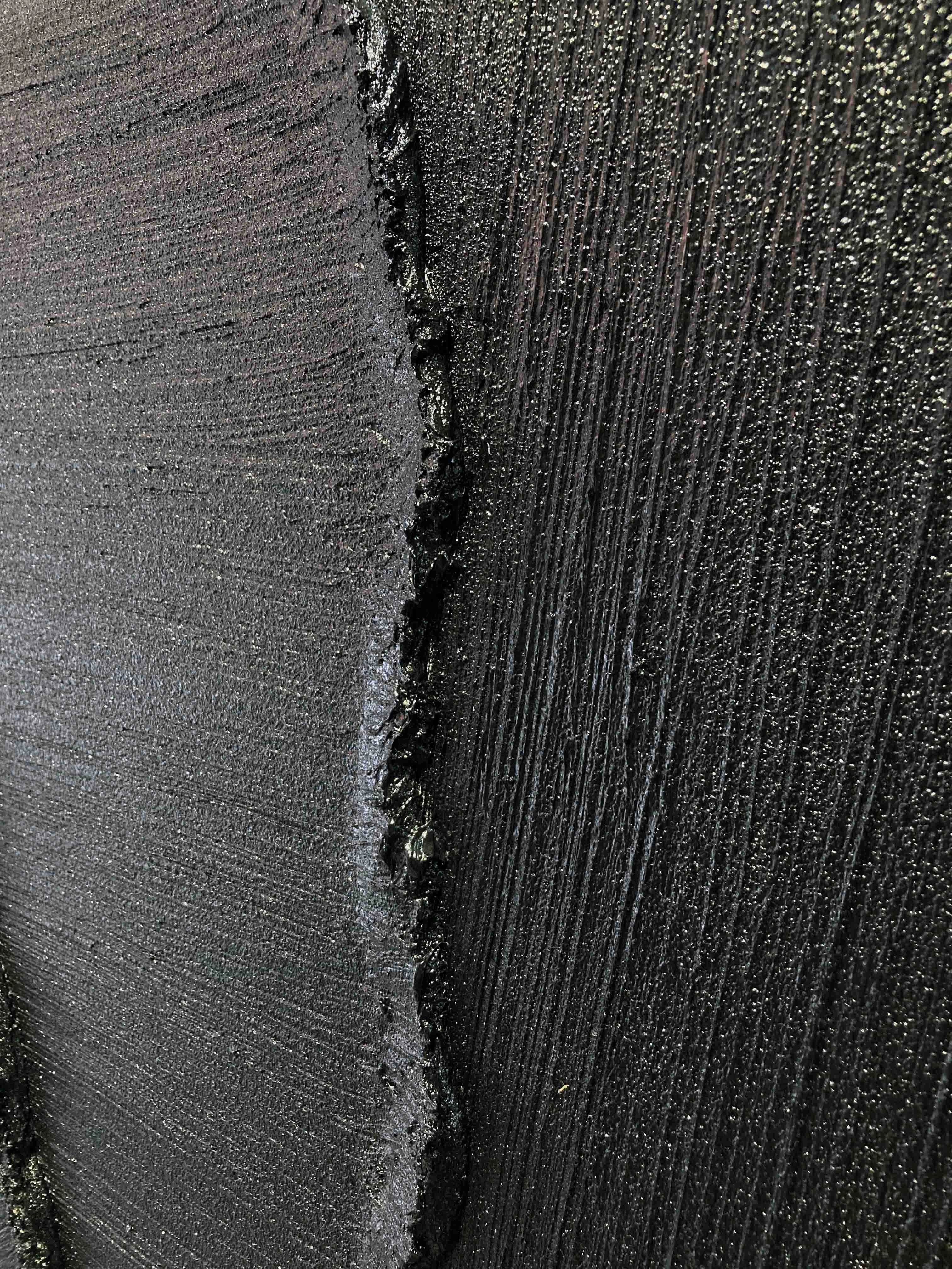 Black Minimalist Textured Painting Canvas #MZ005 - Abstract Wall Art for Modern Home & Office Decor