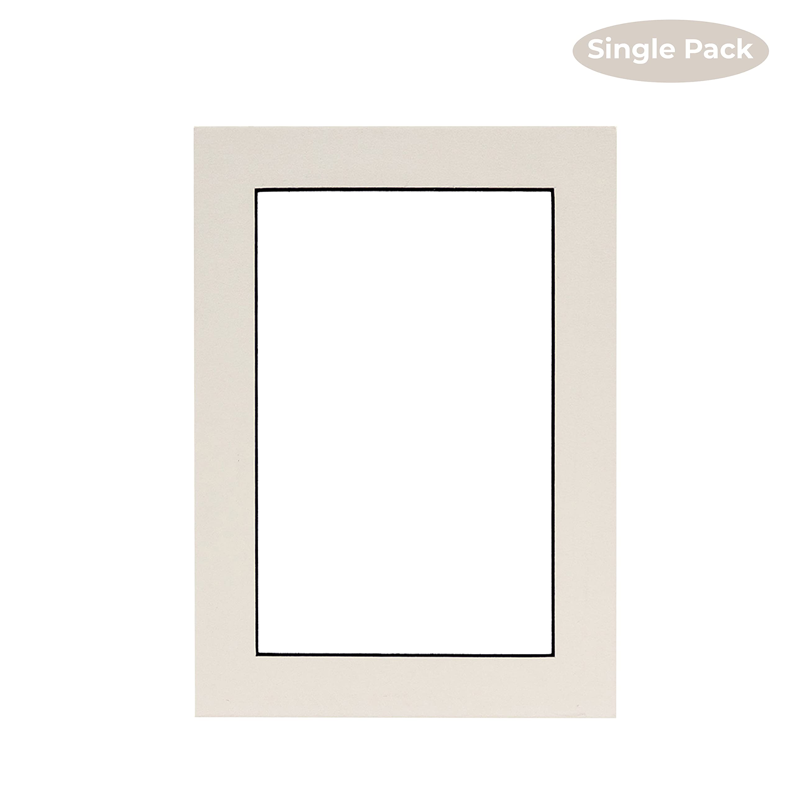 CountryArtHouse White Acid-Free 12x16 Picture Frame Mat with Black Core Bevel Cut for 11x14 Photos - Fits Standard 12x16 Frames - Includes Protective Bag & Backing Board - Perfect for Home Decor, Art Displays & Photo Preservation