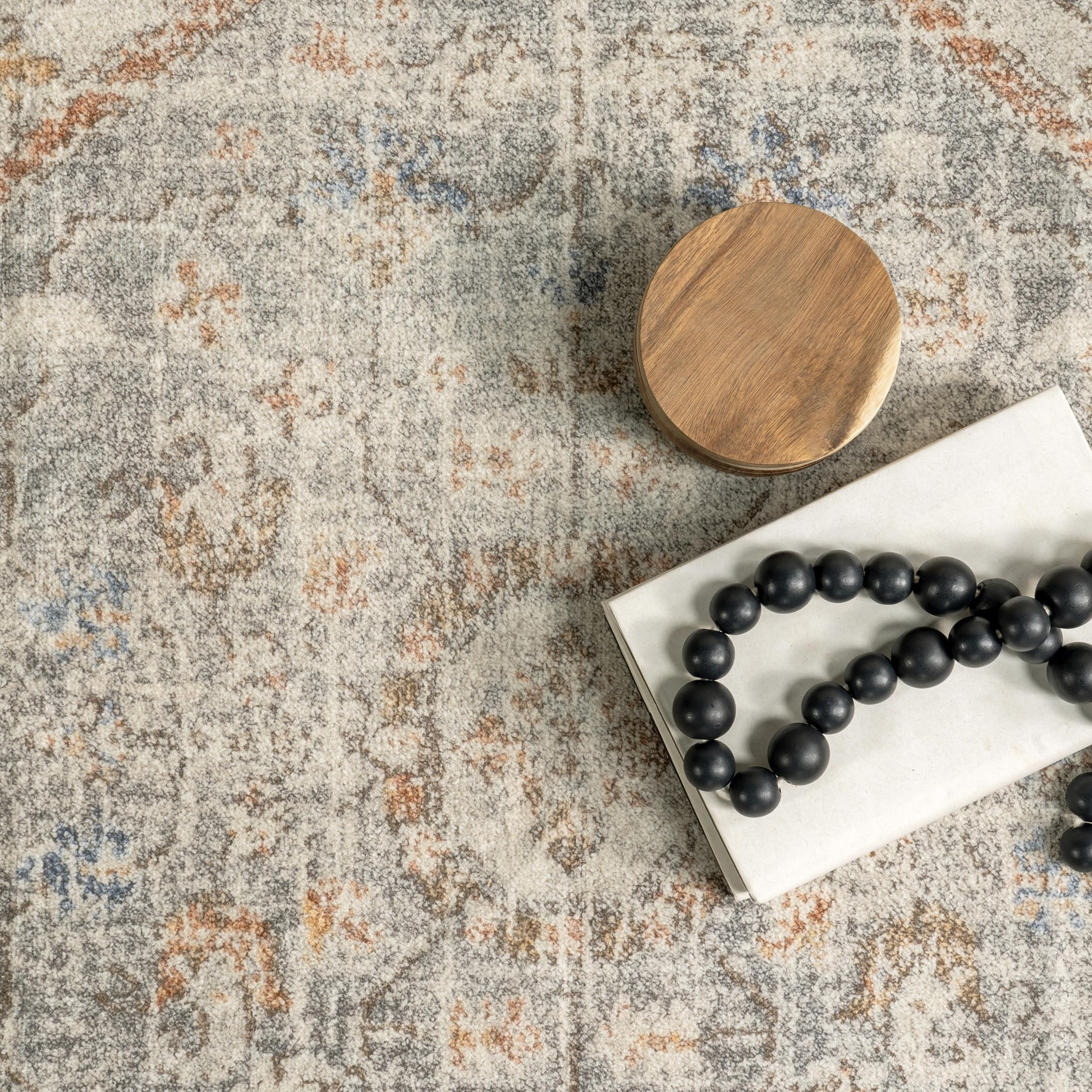 nuLOOM 8' x 10' Washable Area Rug - Stain Resistant, Non-Slip Backing, Low Profile - Jacquie Light Grey - Perfect for Living Room, Bedroom & Dining Room - Soft & Durable for Everyday Use