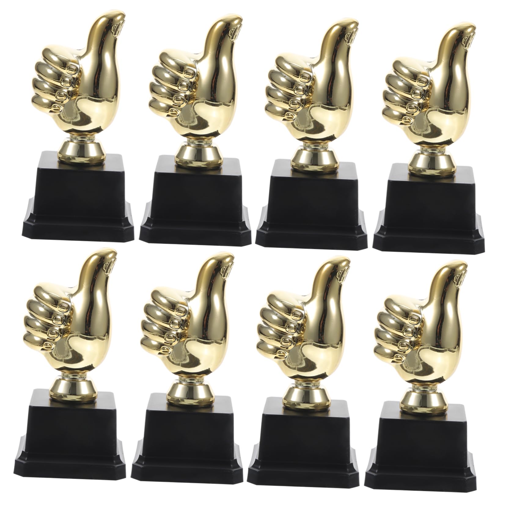 Yardwe 24 Pcs Plastic Gold Soccer Trophy Toys - Mini Tabletop Decorations for Soccer Party, Awards Ceremony, Kids Prizes & Sports Themed Events