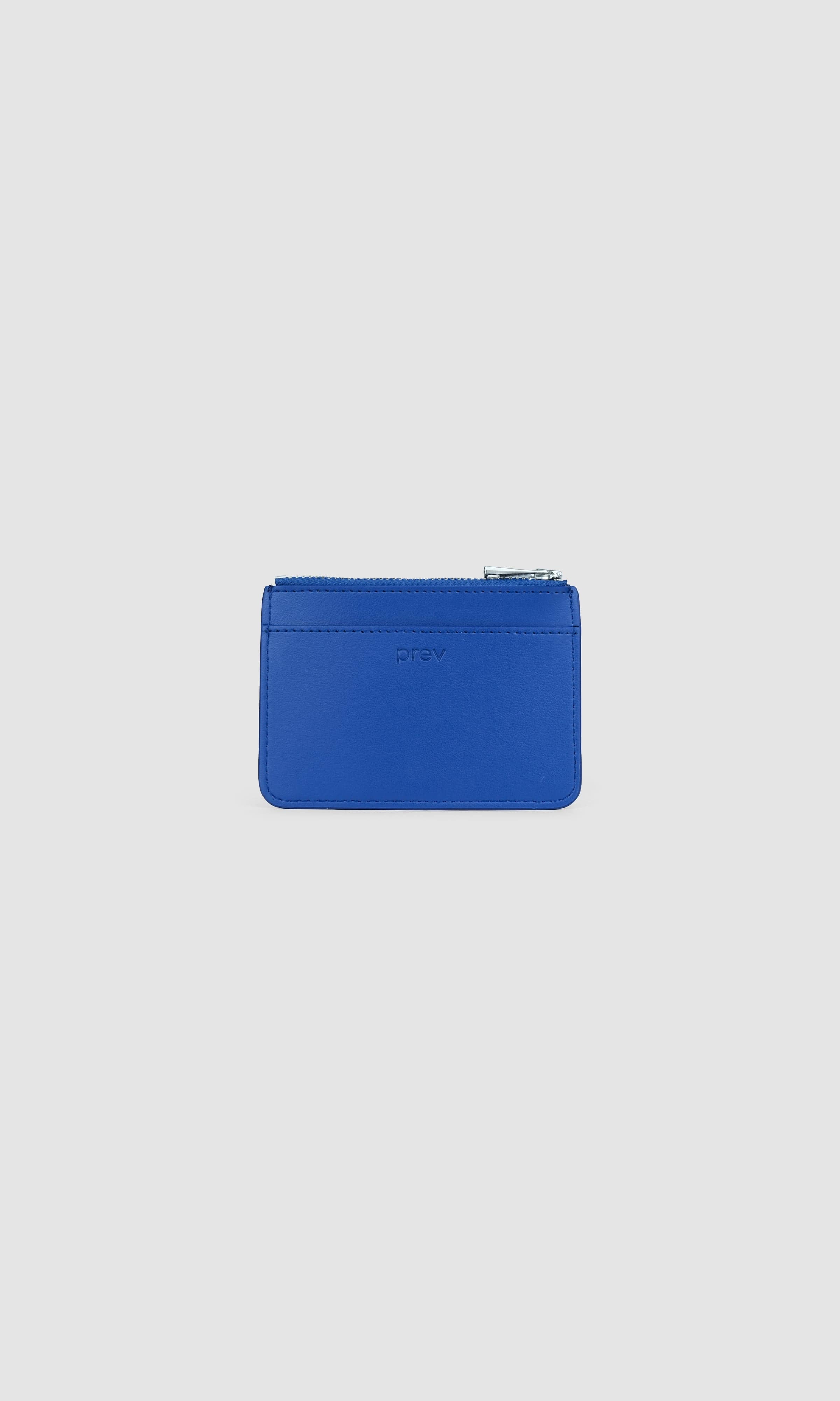 Vegan Apple Leather Card Holder for Women & Men | Eco-Friendly Electric Blue Wallet | RFID Blocking Slim Minimalist Design | Perfect for Travel, Work & Everyday Use
