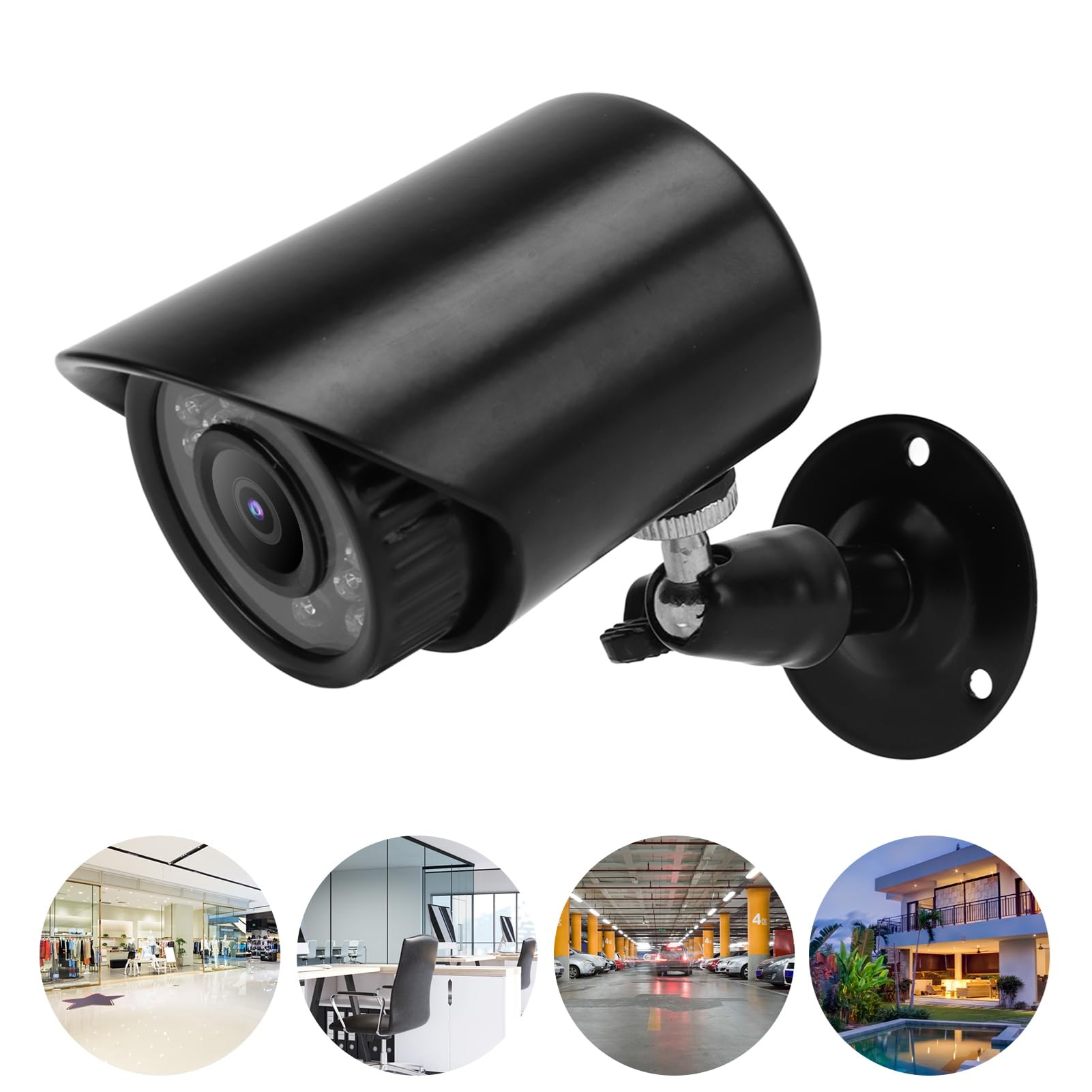 1080P Outdoor Security Camera with Night Vision - 3.6mm Lens, Infrared LED, IP66 Waterproof, 4-in-1 Home Surveillance System - Perfect for Backyard, Garage & Front Door Monitoring (NTSC)