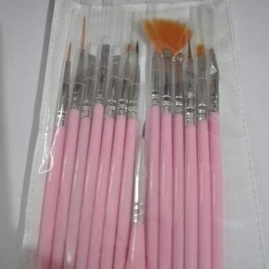 15-Piece Nail Art Brush Set with Point Drill Drawing Pens - Professional Nail Painting & Design Kit (White) - Perfect for Salon, Home Manicures & DIY Nail Art