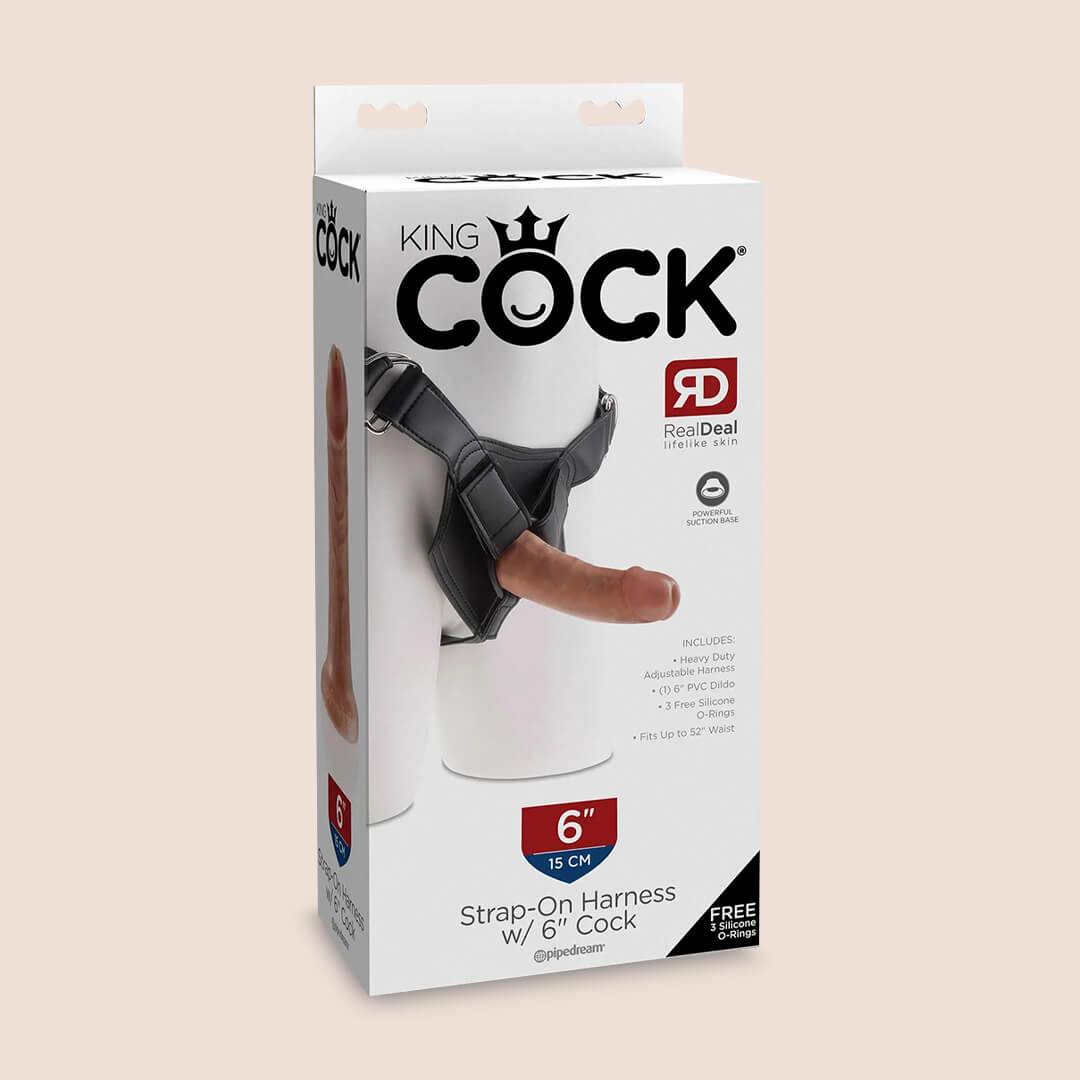 Premium King Cock Strap-On Harness Kit with 6 Realistic Dildos for Couples, Lesbian & BDSM Play – Enhance Intimacy & Role Play in the Bedroom