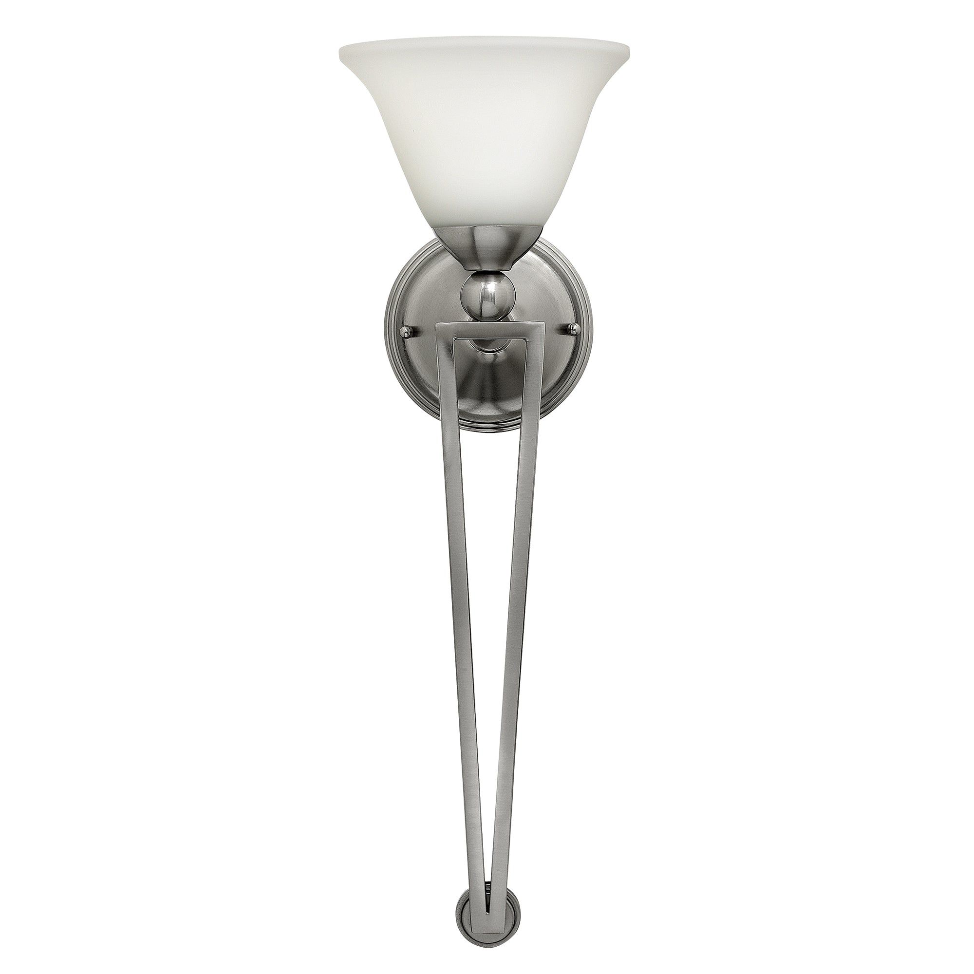 Bolla 1Lt Wall Light Torchiere in Brushed Nickel Finish - Modern Wall Sconce Lighting for Living Room, Bedroom & Hallway