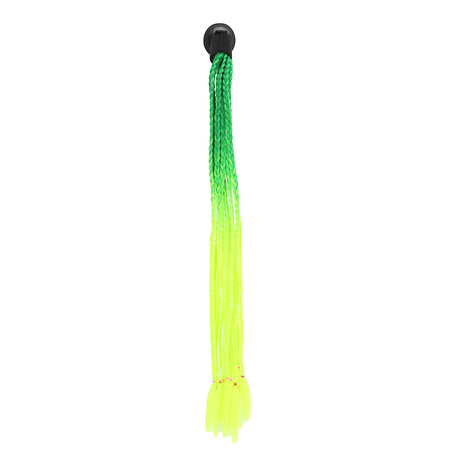 Gradient Suction Cup Motorcycle Helmet Pigtails - Punk Braids for Riding