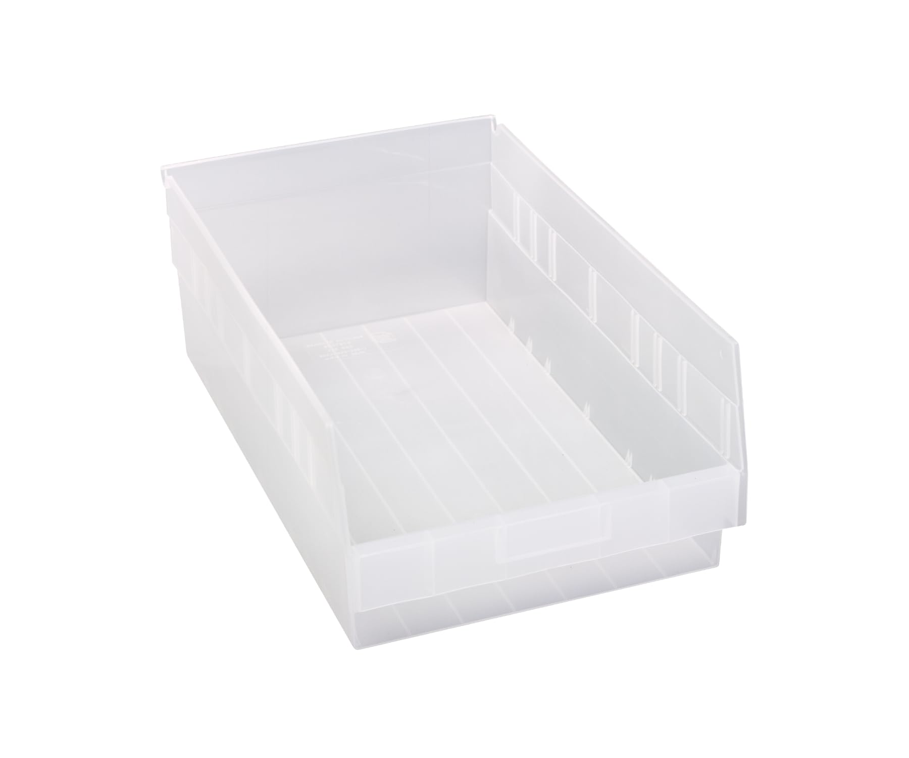 Quantum Storage Systems QSB210CL Clear Hanging Plastic Shelf Bin Storage Containers - 17-7/8