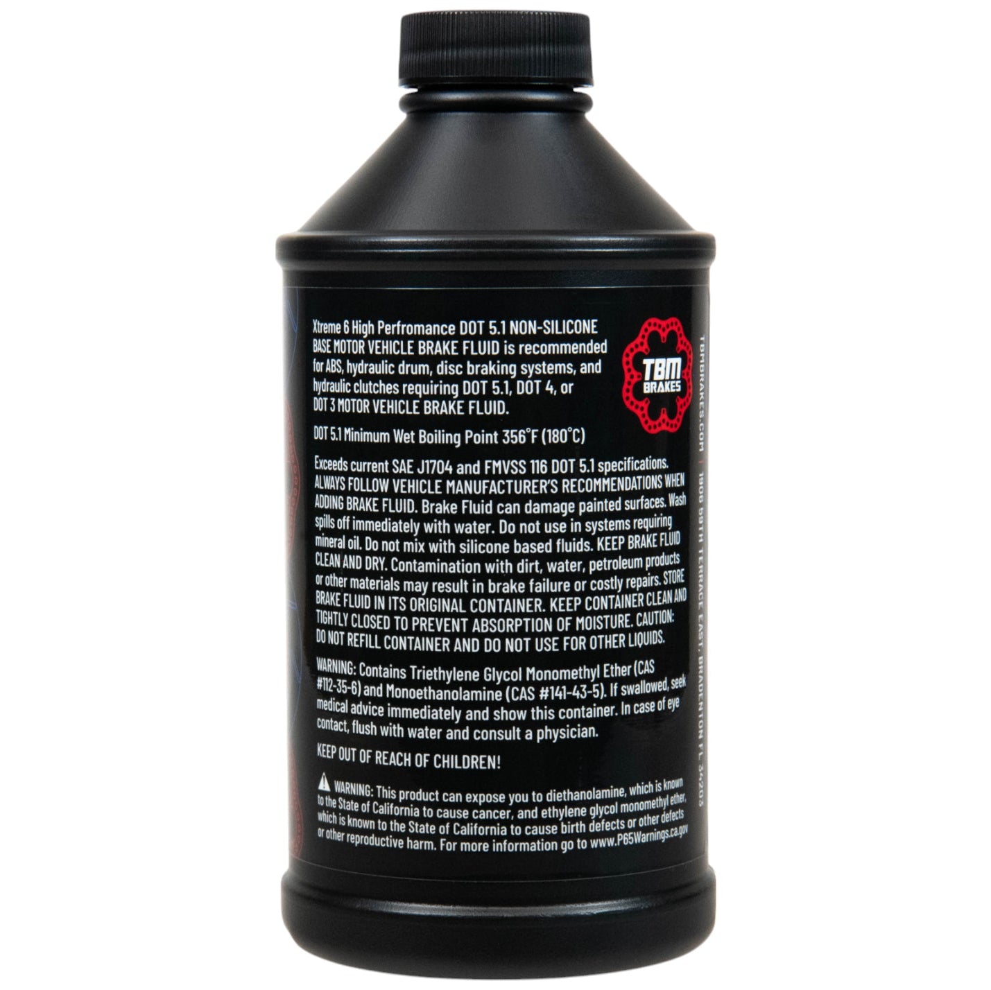 TBM DOT 5.1 Extreme 6 Brake Fluid - 12 Bottles Case | High Performance Brake Fluid for Racing, Motorcycles & Heavy Duty Vehicles | Perfect for Track Days, Off-Roading & Extreme Driving Conditions