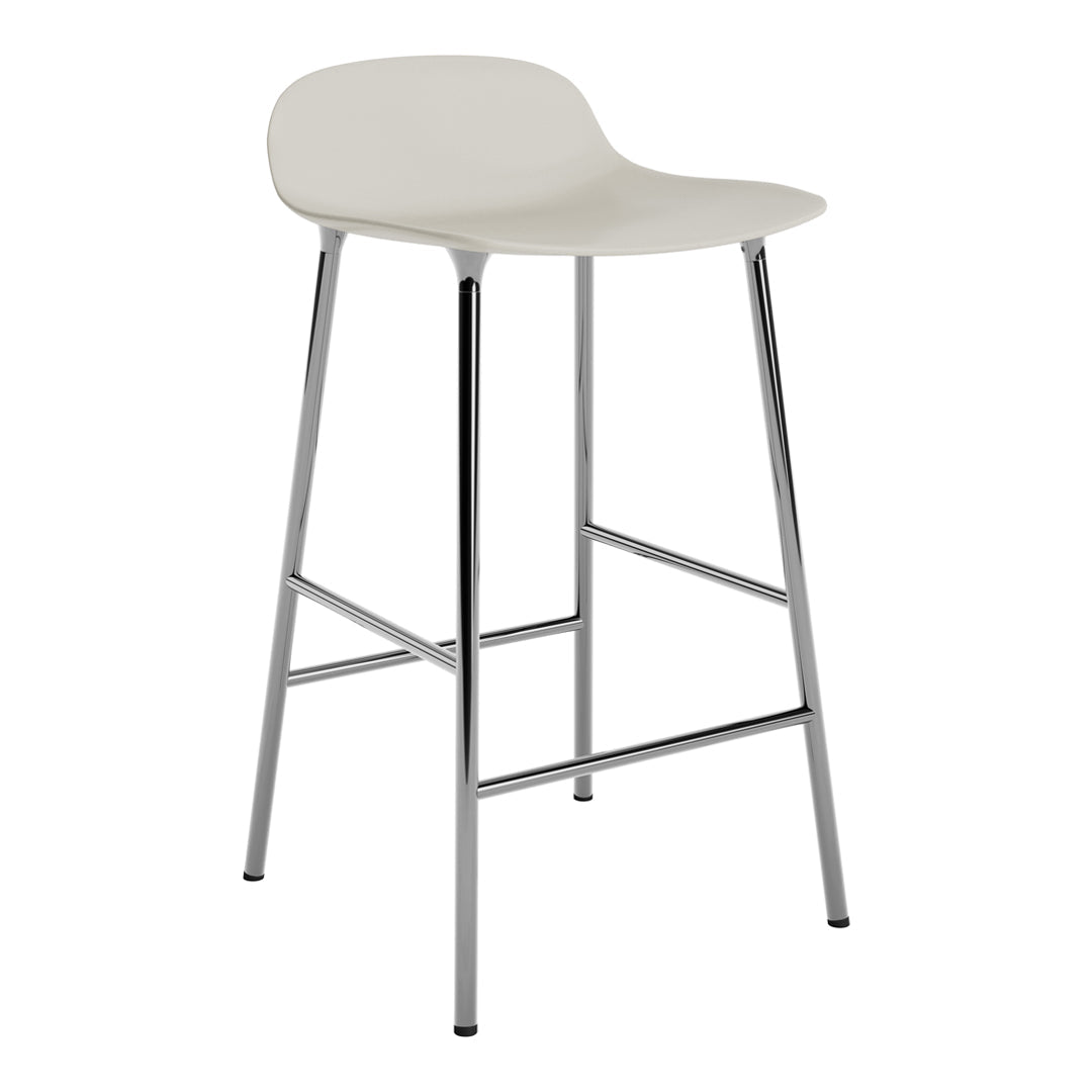 Modern Metal Leg Form Counter Stool - Bar Stool for Kitchen Island, Breakfast Nook & Home Decor