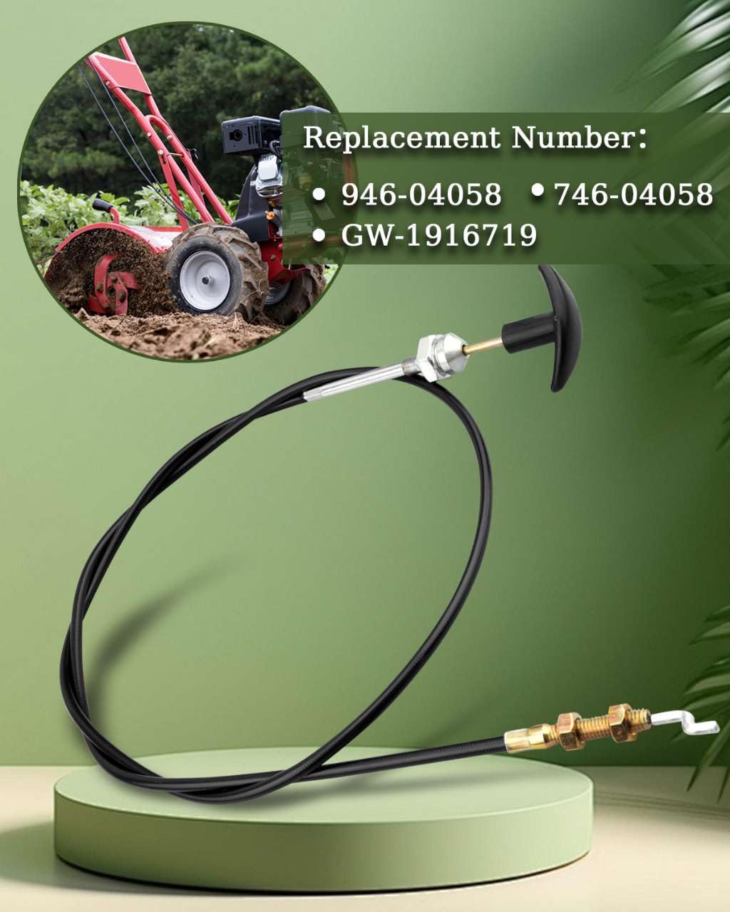 946-04058 Reverse Clutch Control Cable Replacement for MTD Troy Bilt Bronco Tiller & Yard Machines Lawn Mower - Compatible with 746-04058 GW-1916719 - Perfect for Lawn Maintenance and Garden Tilling
