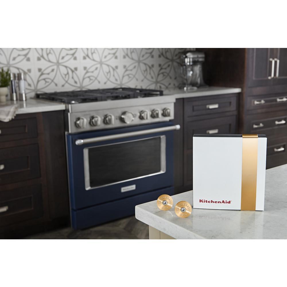 KitchenAid Commercial Style Range Handle Medallion Kit - Amana W11368841NE Replacement Part for Stove & Oven Repair | Perfect for Home Kitchen Upgrades & Professional Appliance Maintenance