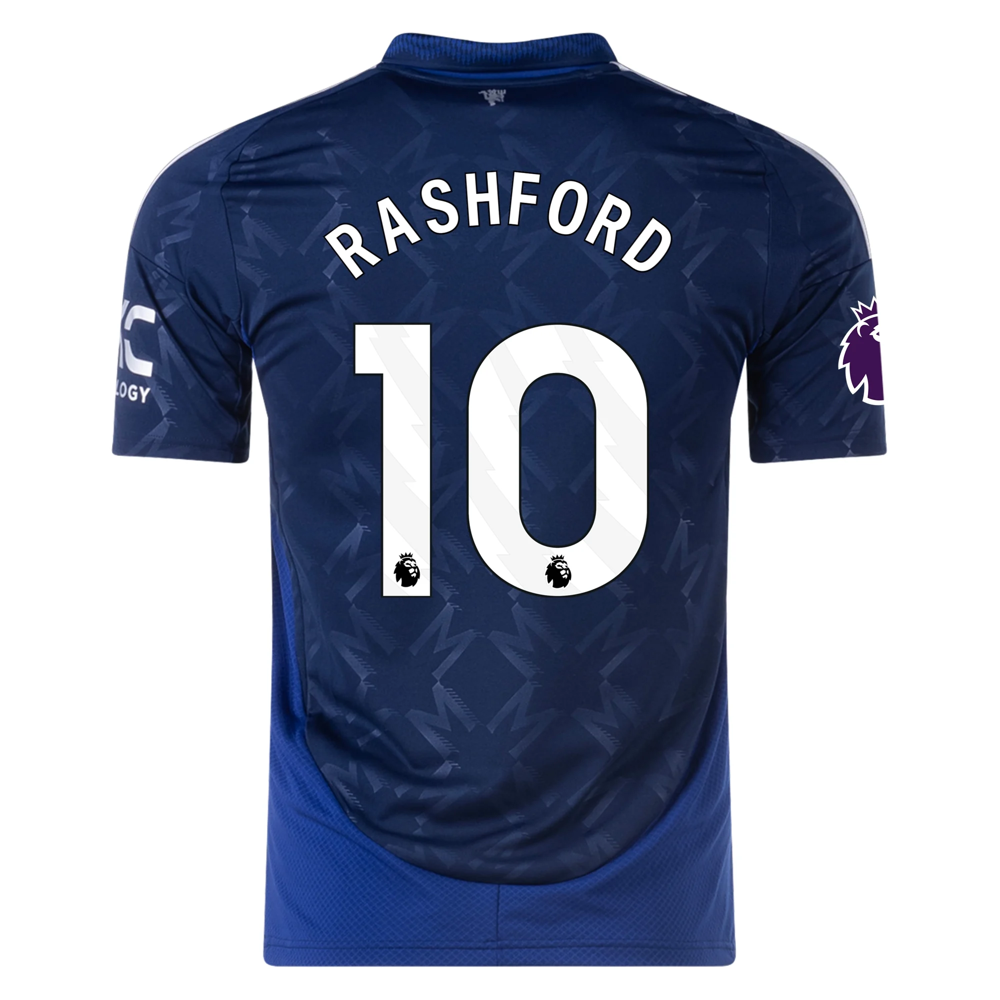 Adidas Manchester United Marcus Rashford 2024-25 Away Jersey with EPL Patch - Night Indigo - Official Soccer Jersey for Fans & Players - Perfect for Match Days & Football Training