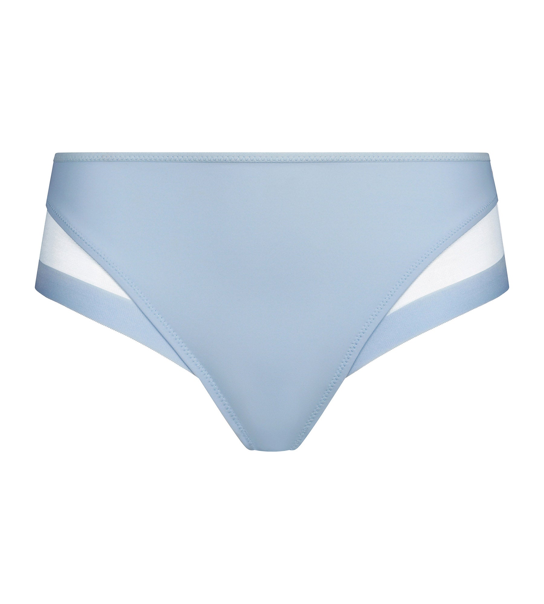 Women's Blue Microfiber & Tulle Culotte Shorts - Comfortable Stretch Underwear for Everyday Wear | Perfect for Yoga, Lounge, and Sleepwear