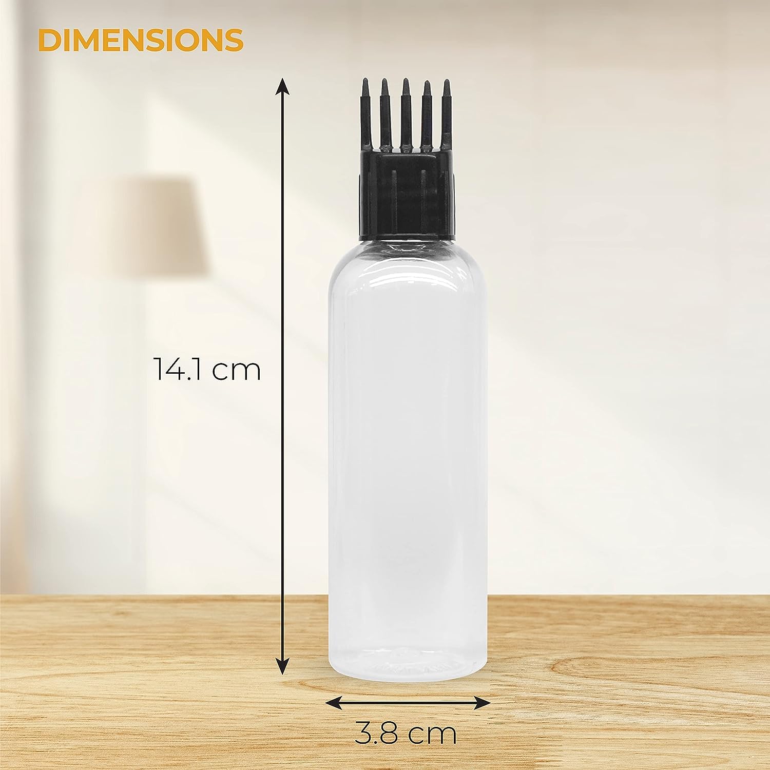 Refillable 100ml Empty Hair Root Comb Applicator Bottle for Hair Oil, Shampoo & Medicine - Pack of 3 | Perfect for Salon, Travel & Home Hair Care