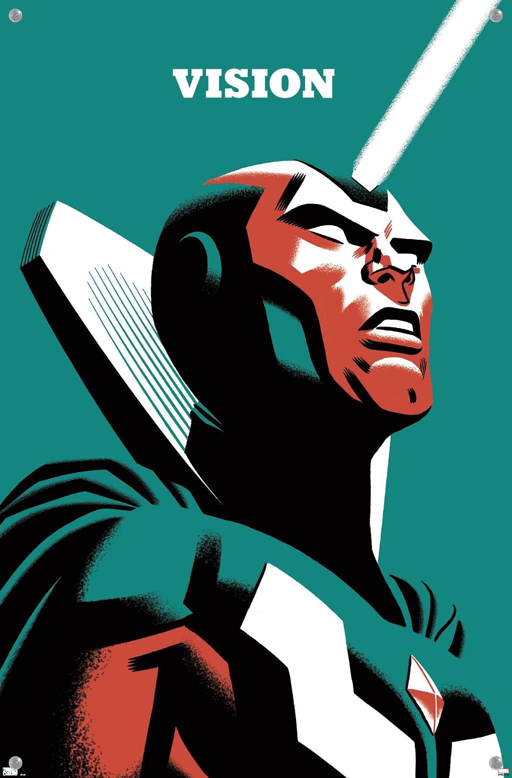 Marvel Comics Vision #4 Wall Poster with Push Pins - Premium Superhero Home & Office Decor for Marvel Fans