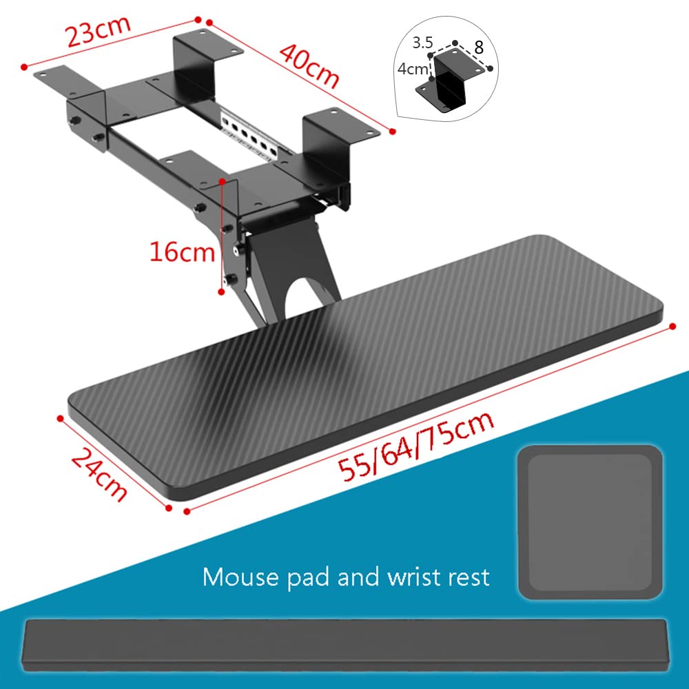 Adjustable Under Desk Keyboard Tray - 29.5