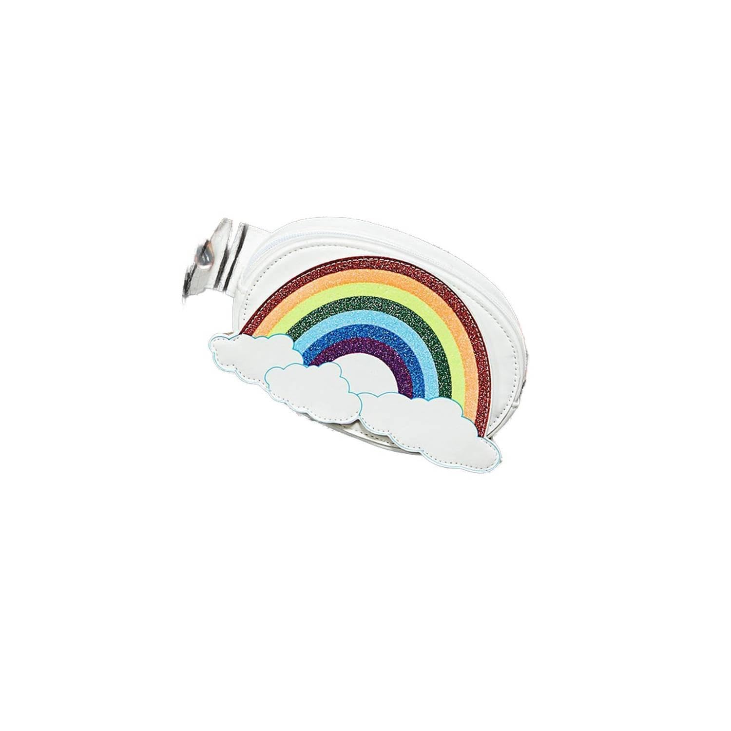 Smiffys Fever Rainbow Bum Bag - Colorful Waist Pack for Costume & Festival Accessories | Perfect for Raves, Concerts, and 80s Theme Parties