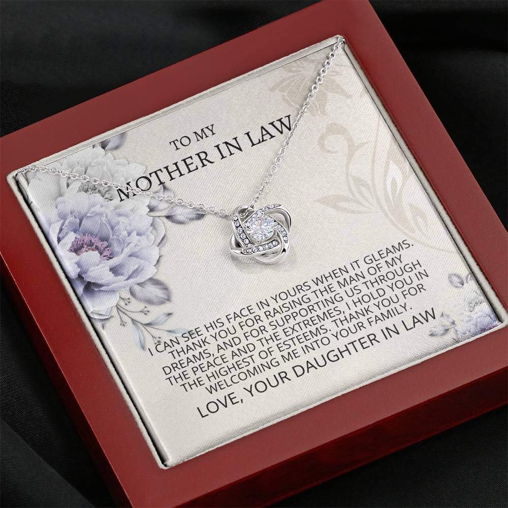 Love Knot Necklace for Mother-in-Law - Perfect Mom Gift for Wedding & Mother's Day