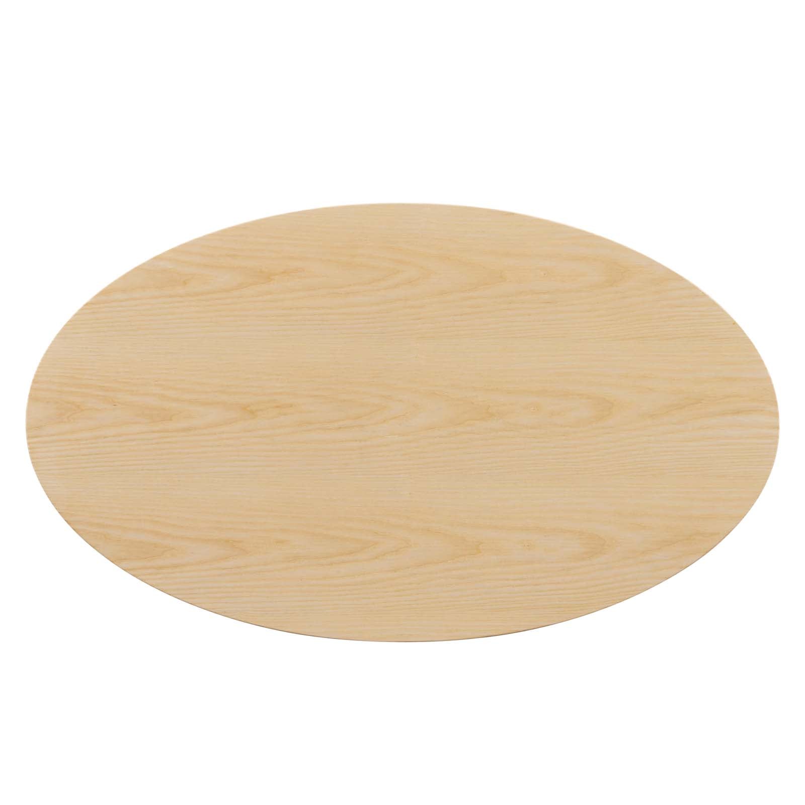 Lippa 48 Inch Solid Wood Oval Coffee Table - Modern Living Room Centerpiece for Home Decor & Entertaining