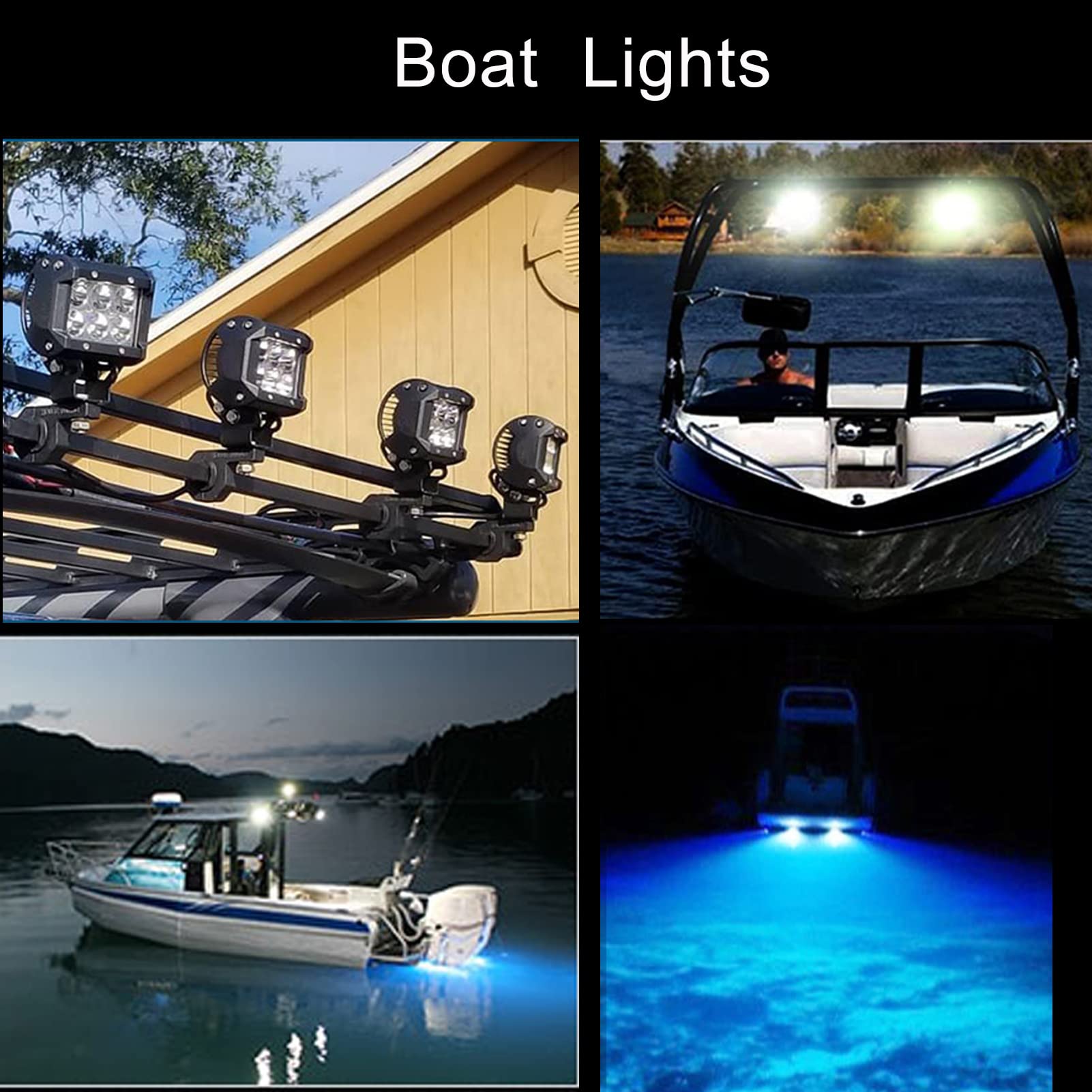 Marine LED Boat Docking Light & Navigation Light - Waterproof Pontoon Deck Light with Spreader for Kayak, Bass Boat, Sailboat (Blue) | Perfect for Night Fishing, Docking & Water Safety