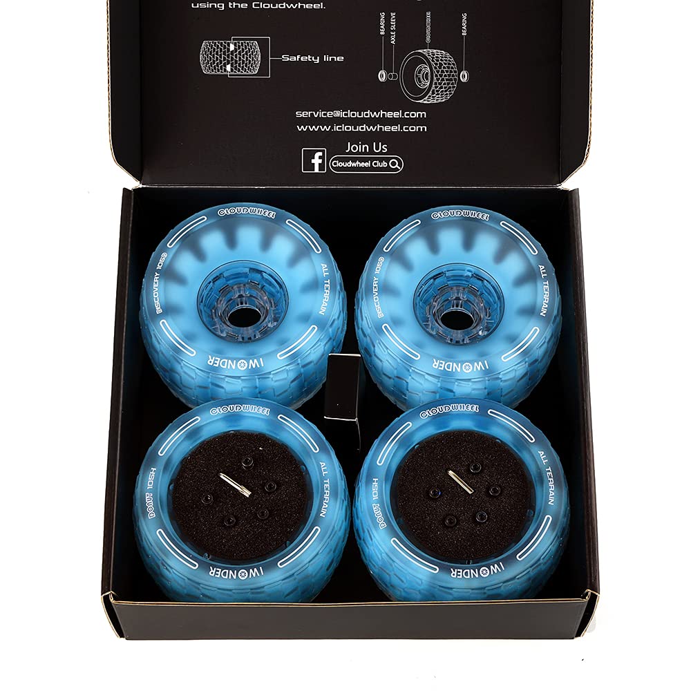 IWONDER CLOUDWHEEL Donut 105mm Hub Motor Sleeve - All Terrain Electric Skateboard Wheels for Urban & Off Road Riding - Compatible with Hub Motor Electric Skateboards - Perfect for Commuting, Cruising and Adventure Riding