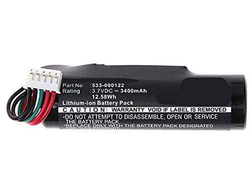 Synergy Digital Replacement Battery for Logitech UE ROLL Speaker - 3.7V 3400mAh Li-ion High Capacity Battery (Compatible with Logitech 533-000122 & T11715170SWU) - Perfect for Outdoor Parties, Beach Trips & Wireless Speaker Use