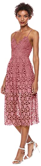 ASTR the Label Women's Sleeveless Lace Fit & Flare Midi Dress - Elegant Summer Wedding Guest Dress for Cocktail Parties & Date Nights