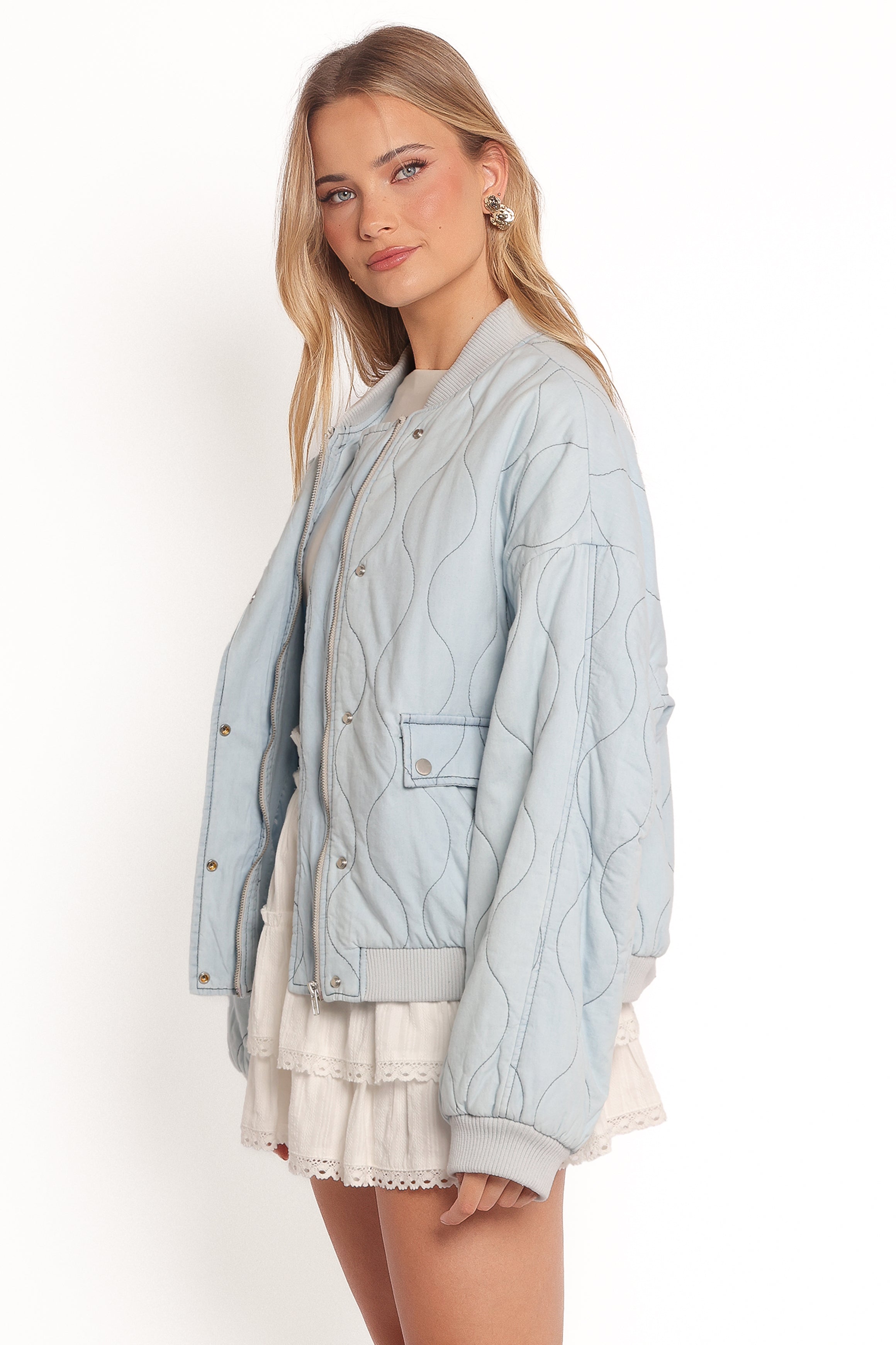 Keah Quilted Jacket for Women - Lightweight Blue Puffer Coat, Winter Warm Jacket with Stylish Diamond Stitching | Perfect for Outdoor Activities, Casual Wear & Cold Weather Fashion
