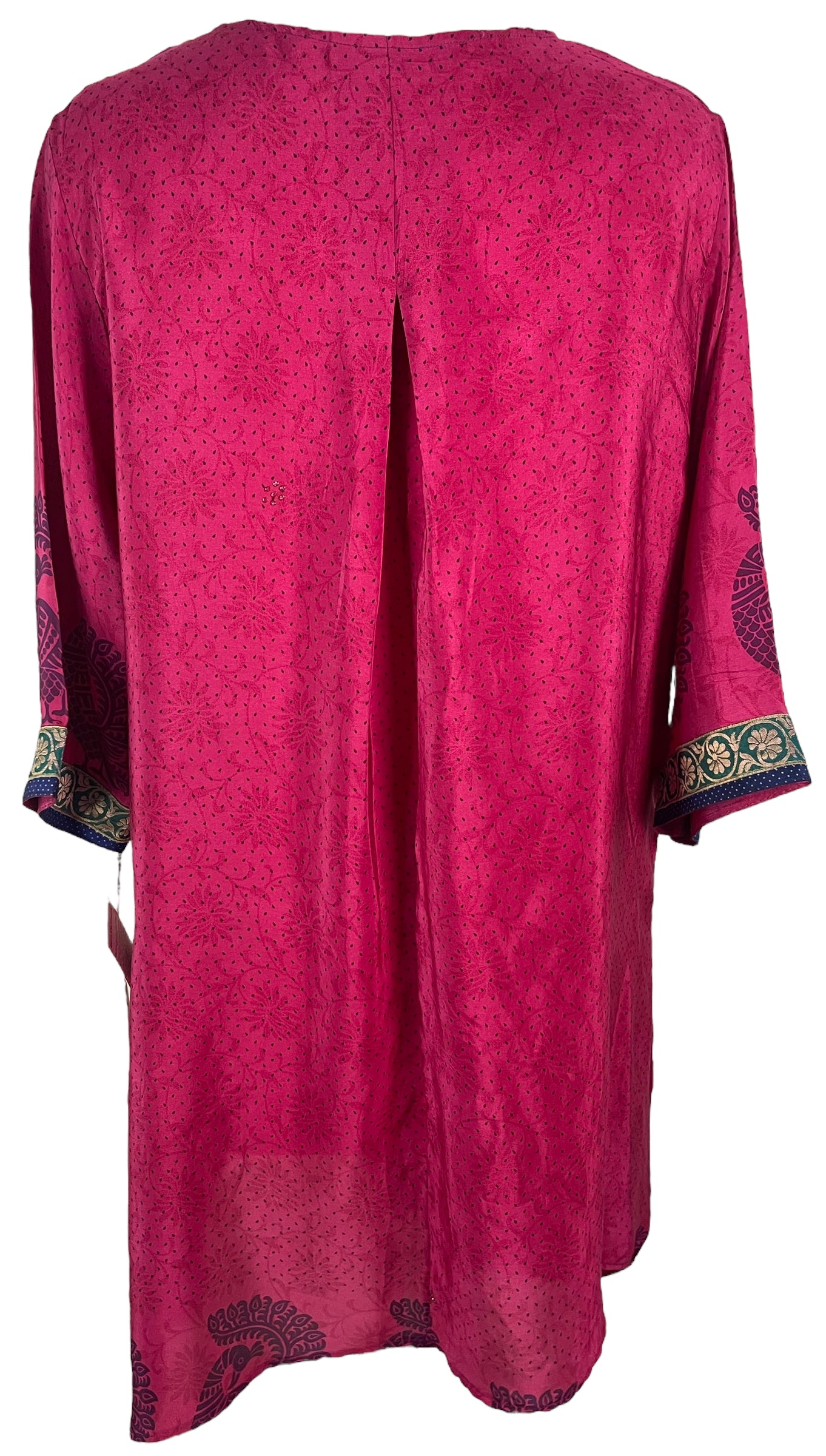 PRC6541 Women's Pure Silk Tunic Dress with Hidden Pockets - Elegant & Comfortable for Casual Wear, Office, and Special Occasions