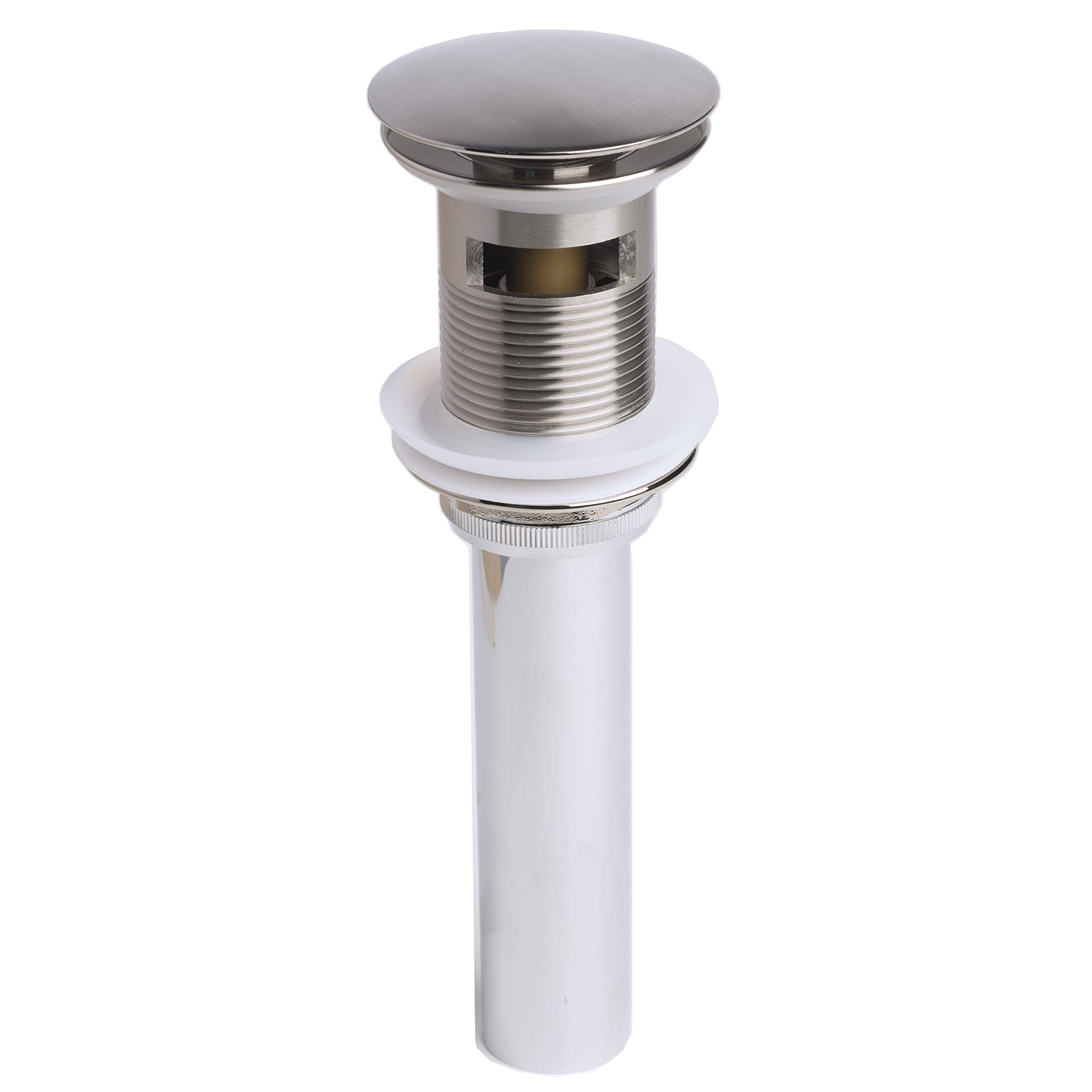Brushed Nickel Bathroom Faucet with Pop-Up Drain & Overflow - 2330BN Vanity Sink Drain for Modern Bathrooms (Perfect for Home Renovation & Guest Bathroom Upgrades)