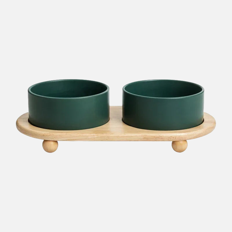 Premium Whisker Wood Pet Feeding Bowl for Cats & Dogs - Eco-Friendly, Non-Slip, Durable Raised Dog & Cat Food Dish - Perfect for Home, Travel, and Outdoor Use