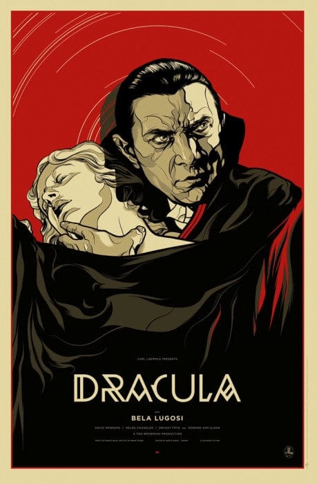 Dracula Martin Ansin Poster - Gothic Horror Art Print for Home, Office & Halloween Decor - Perfect for Movie Fans & Collectors