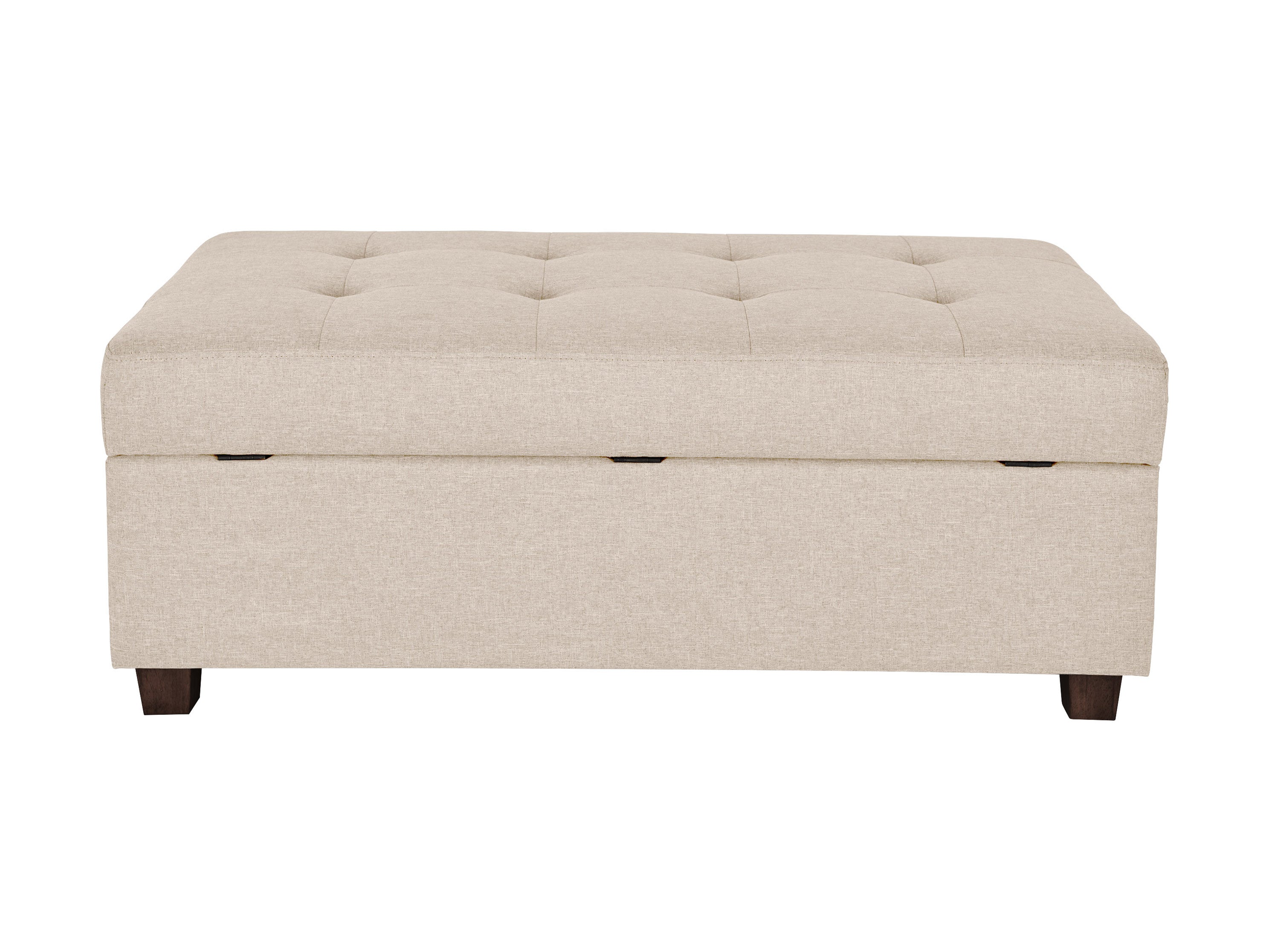 Beige Large Storage Ottoman - Extra Large Footrest Bench with Hidden Storage for Living Room, Bedroom & Nursery | Multi-Functional Seat & Organizer for Blankets, Toys & More