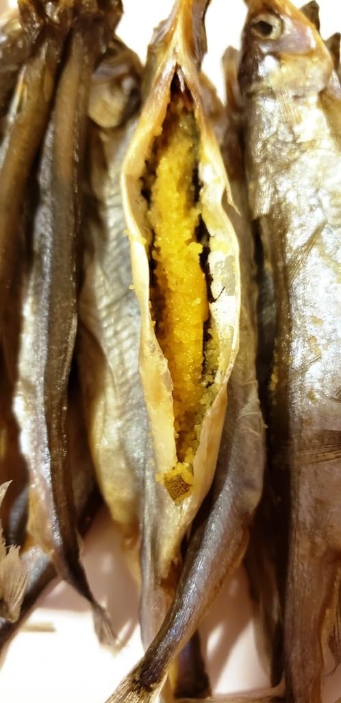 Premium Wild-Caught Dried Female Capelin with Roe (Masago) - 2 lbs | High-Protein Dried Fish Snack | Perfect for Sushi, Salads & Asian Cuisine