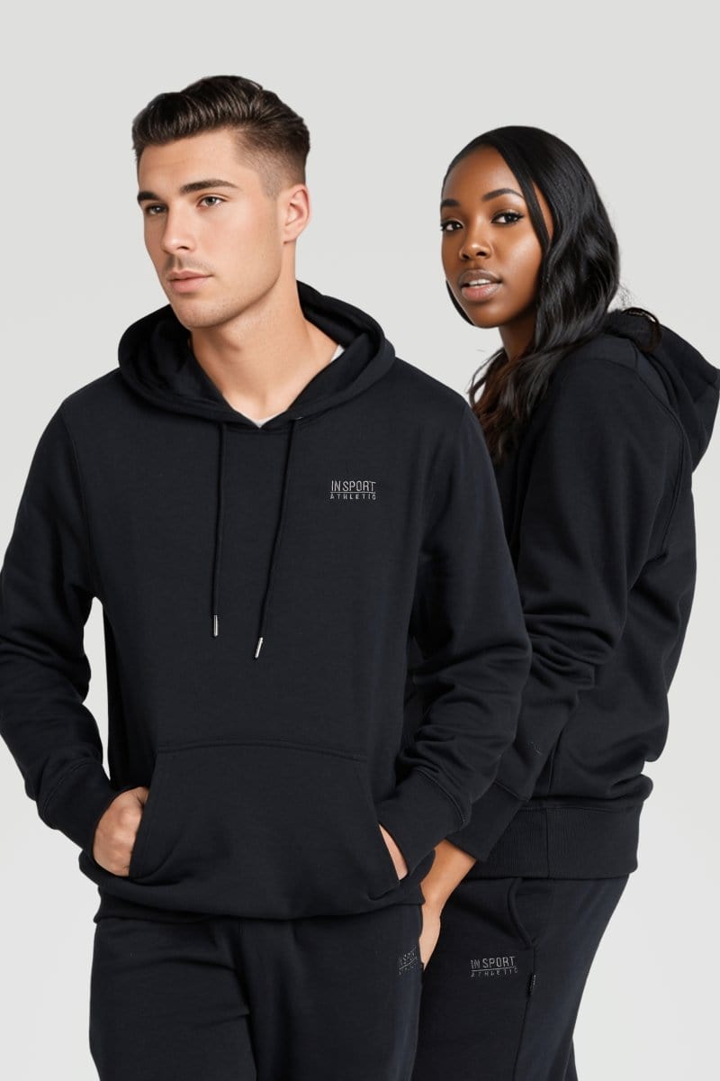 Unisex Alaska Black Hoodie - Warm Fleece Pullover for Men & Women - Perfect for Outdoor Activities, Hiking, and Casual Wear
