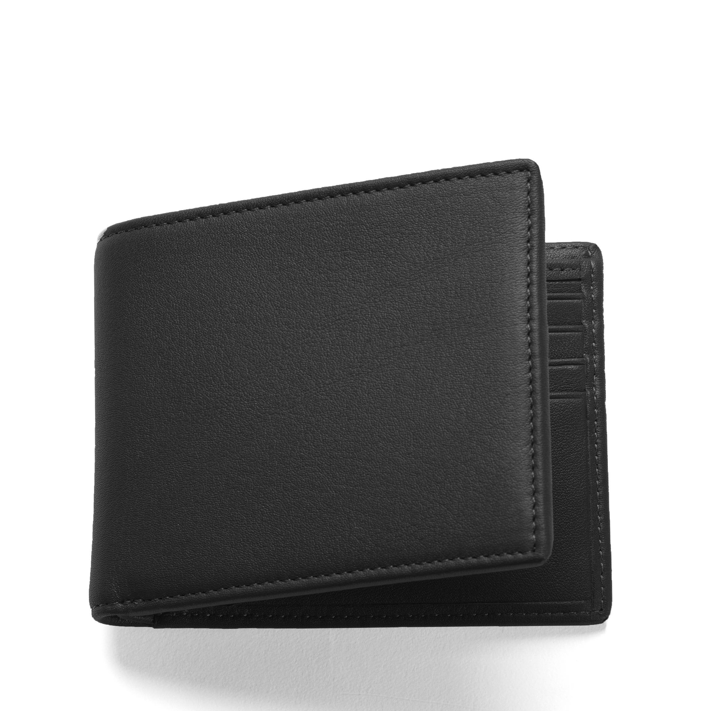 RFID Blocking Bifold Wallet for Men - Premium Black Onyx Leather Slim Minimalist Design - Perfect for Travel, Business & Everyday Use