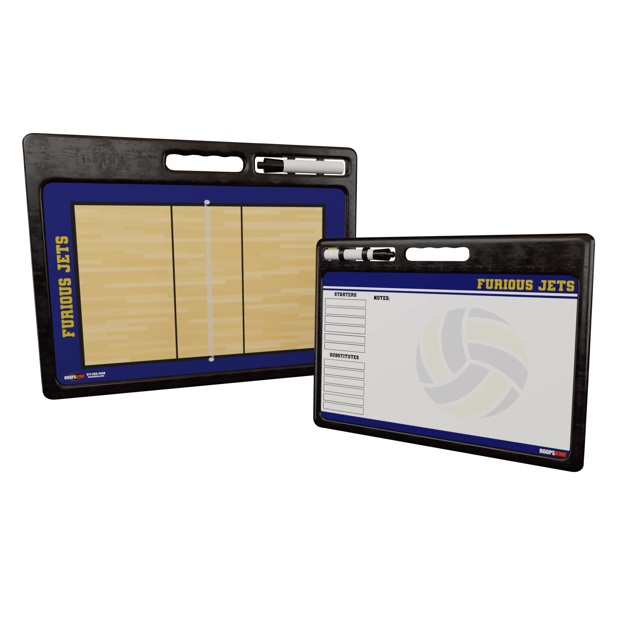 Custom Volleyball Dry Erase Whiteboard with Carry Handle & Marker Holder - Perfect Coach Gift for Volleyball Practice, Team Strategy Sessions & Game Planning