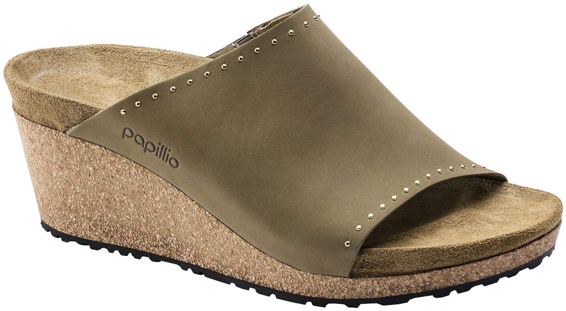 Birkenstock Papillio Namica Rivet Women's Wedge Heel Sandals - Comfortable Cork Footbed & Adjustable Straps for Summer, Beach, and Casual Outings