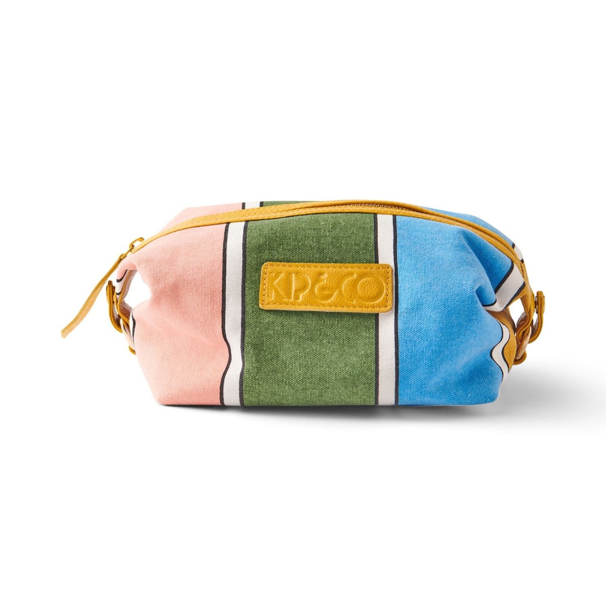 Majorca Stripe Toiletry Bag - Waterproof Travel Cosmetic Organizer for Women & Men - Perfect for Vacation, Gym, Camping & Airplane Carry-On