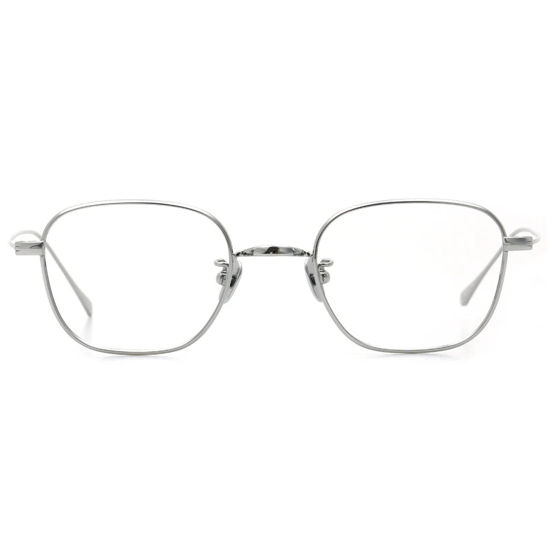 Stylish Black Unisex Titanium Square Eyeglasses - Lightweight 199g for Work, Reading & Fashion