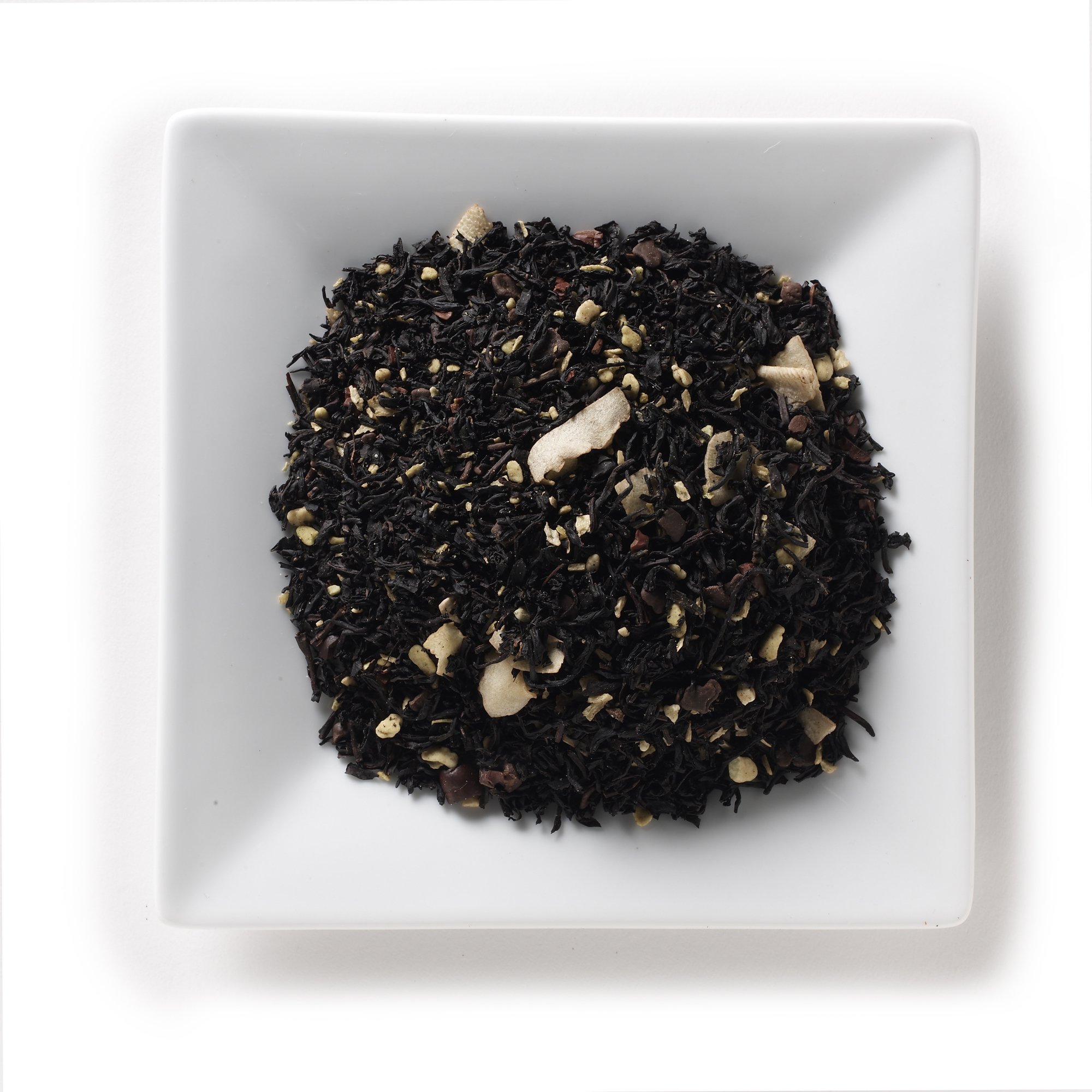 Mahamosa Chocolate Coconut Delight Black Tea Blend & Stainless Steel Infuser Set - 4oz Flavored Loose Leaf Tea with Cocoa Bits & Coconut Flakes - Perfect for Afternoon Tea Time & Relaxation