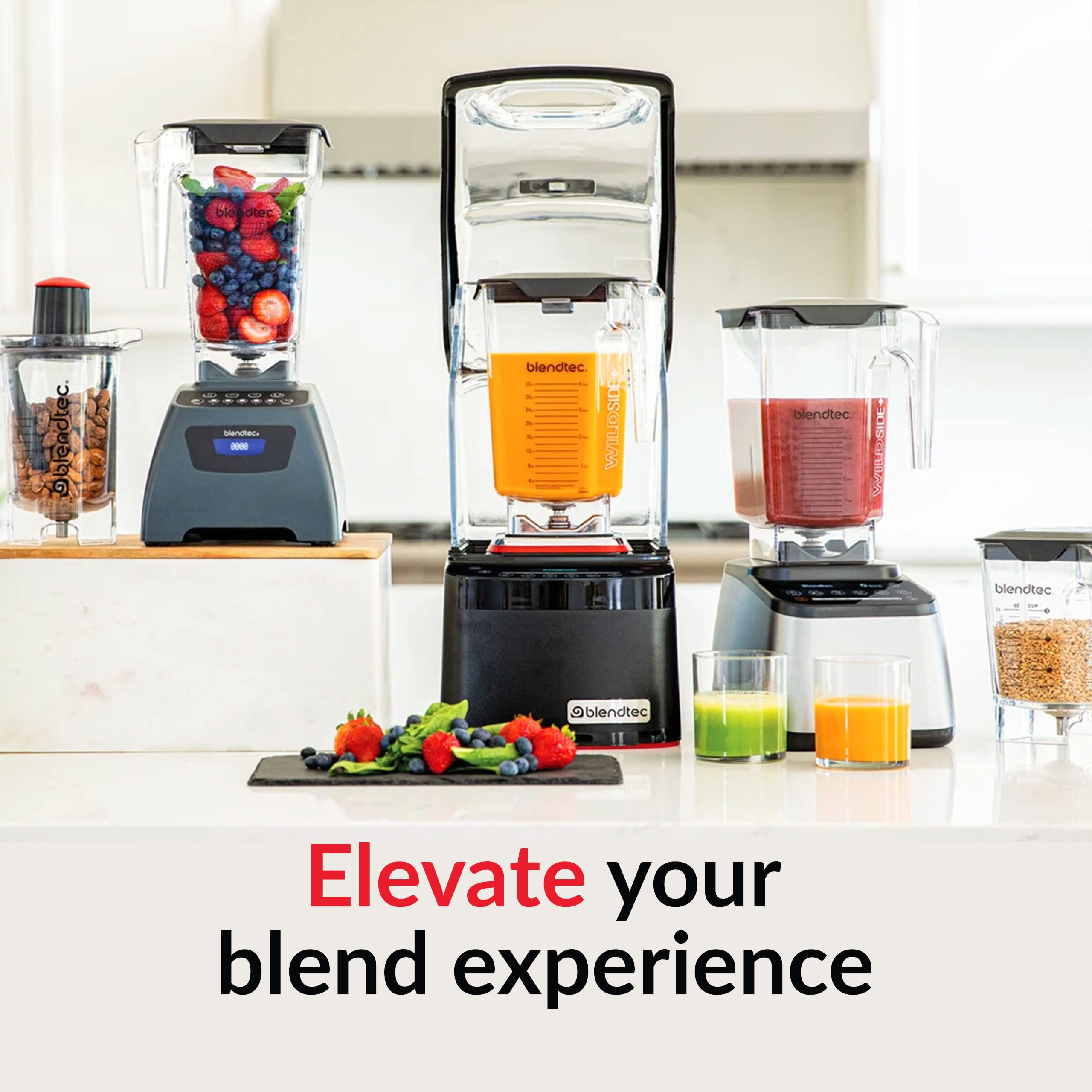 Blendtec Blender Jars - 46oz Mini WildSide+ & 37oz Twister Bundle for Smoothies & Food Prep