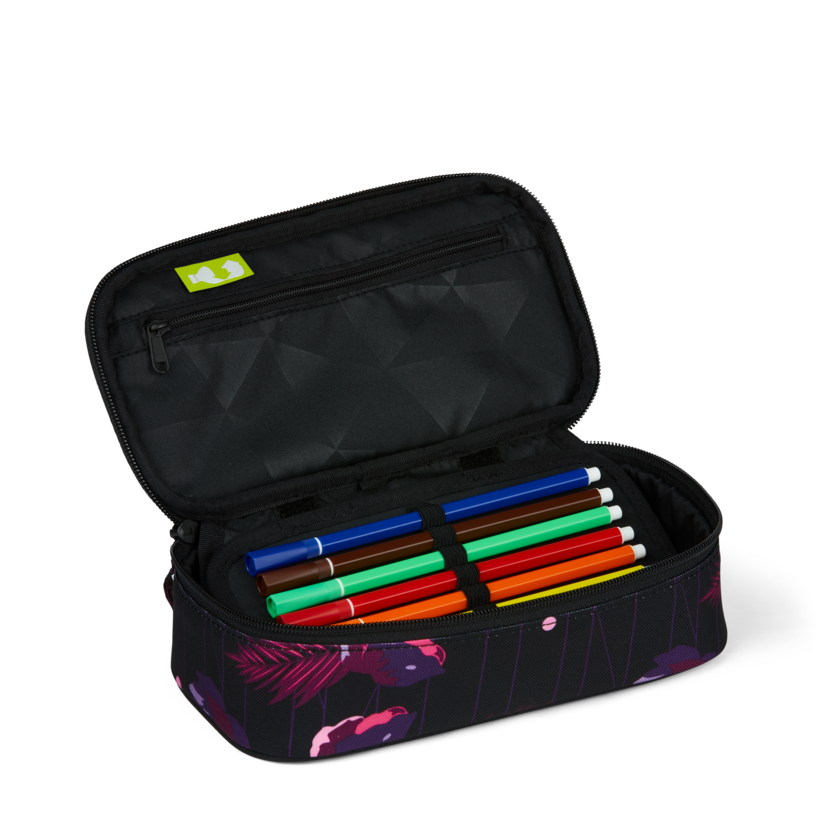 Satch Schlamperbox Pencil Case - Black Volcano Design School & Office Supplies for Students, Artists & Professionals