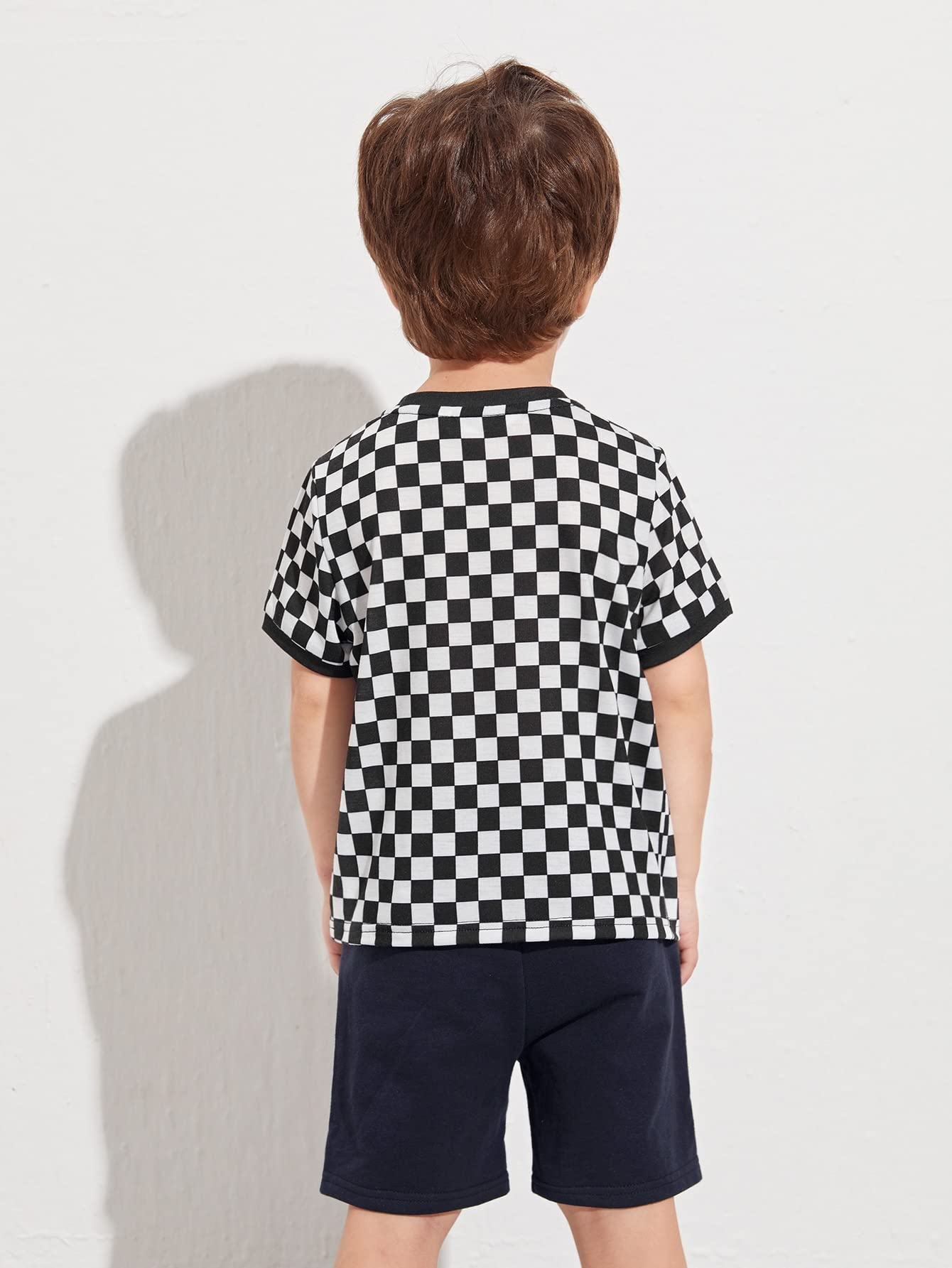 WDIRARA Boys' Plaid Short Sleeve T-Shirt - Soft Cotton Checkered Top for Toddlers (1-5 Years) | Casual Playwear, Preschool Outfits & Family Photos