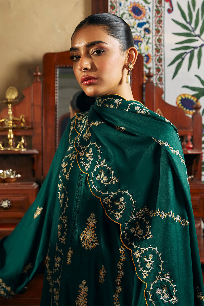 GREEN SPRING 2-Piece Marina Embroidered Suit for Women | Elegant Floral Embroidery Outfit | Perfect for Weddings, Parties & Special Occasions