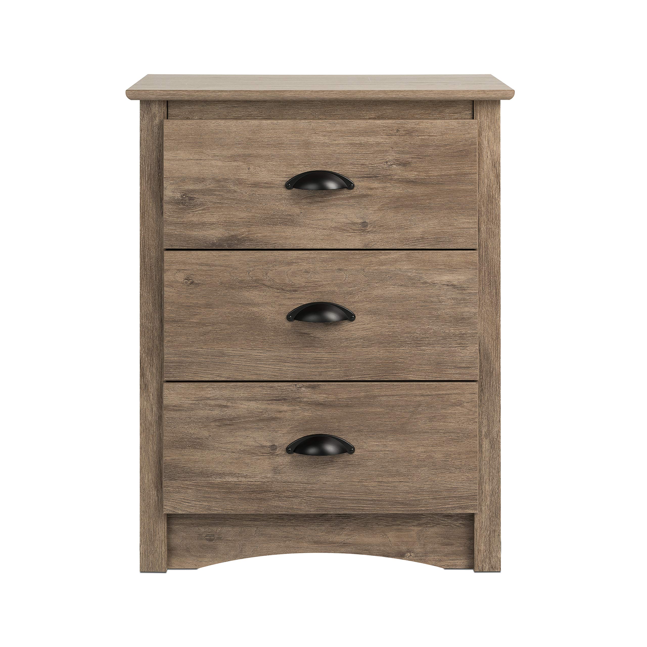 Prepac Salt Spring 6-Drawer Tall Chest & 3-Drawer Nightstand Set in Drifted Gray - Modern Bedroom Storage Furniture for Master Bedroom, Guest Room, or Dorm Organization