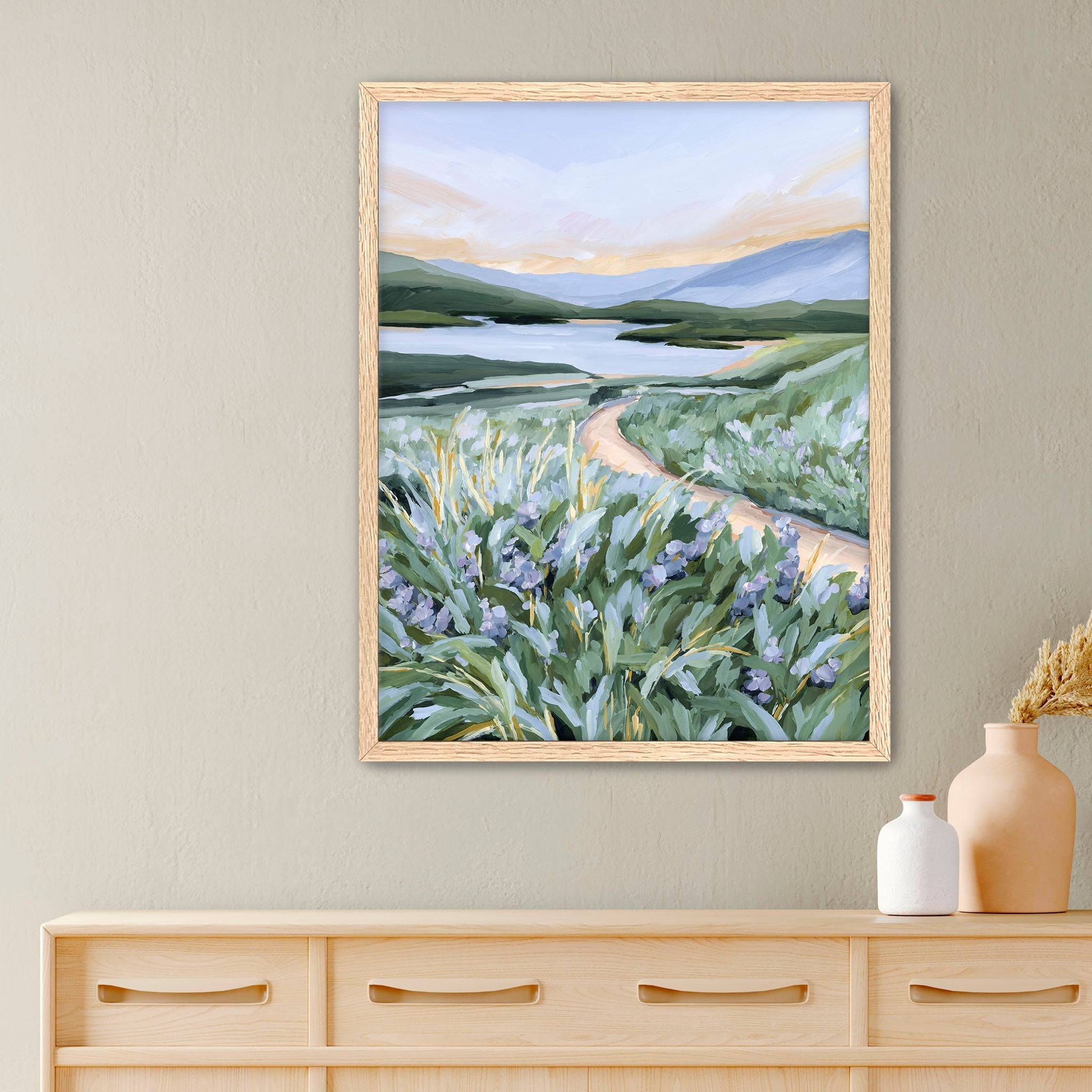 Among the Wildflowers Art Print - Floral Wall Decor for Living Room, Bedroom & Office - Nature Inspired Botanical Painting for Home Decoration
